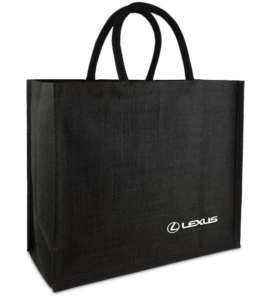 Lexus Black Jute Tote Bag | LEXUS FASHION STORE - LEXUS BOUTIQUE