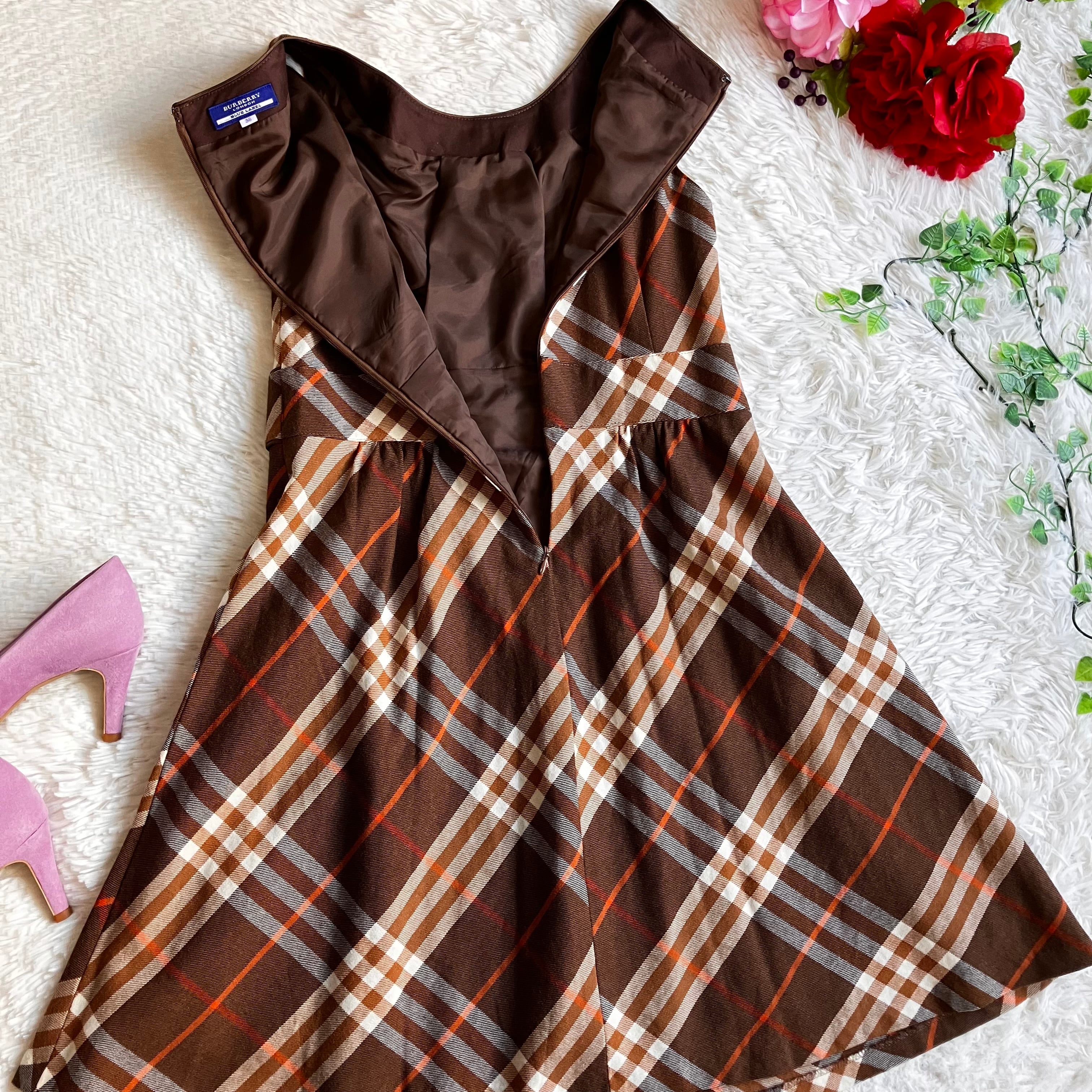 バーバリーブルーレーベルのワンピース 美品 バーバリーブルーレーベル