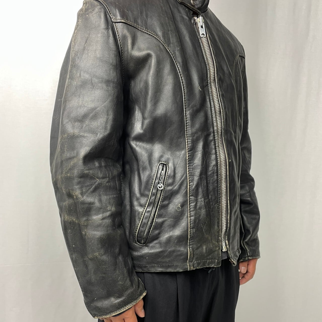 70年代 Schott ショット シングルライダースジャケット メンズL相当