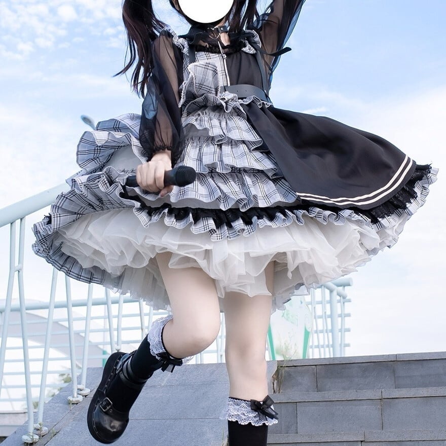 d*9様 2005年 フリルペチコート 懐古 ロリィタ ロリータ ブラック 黒 d