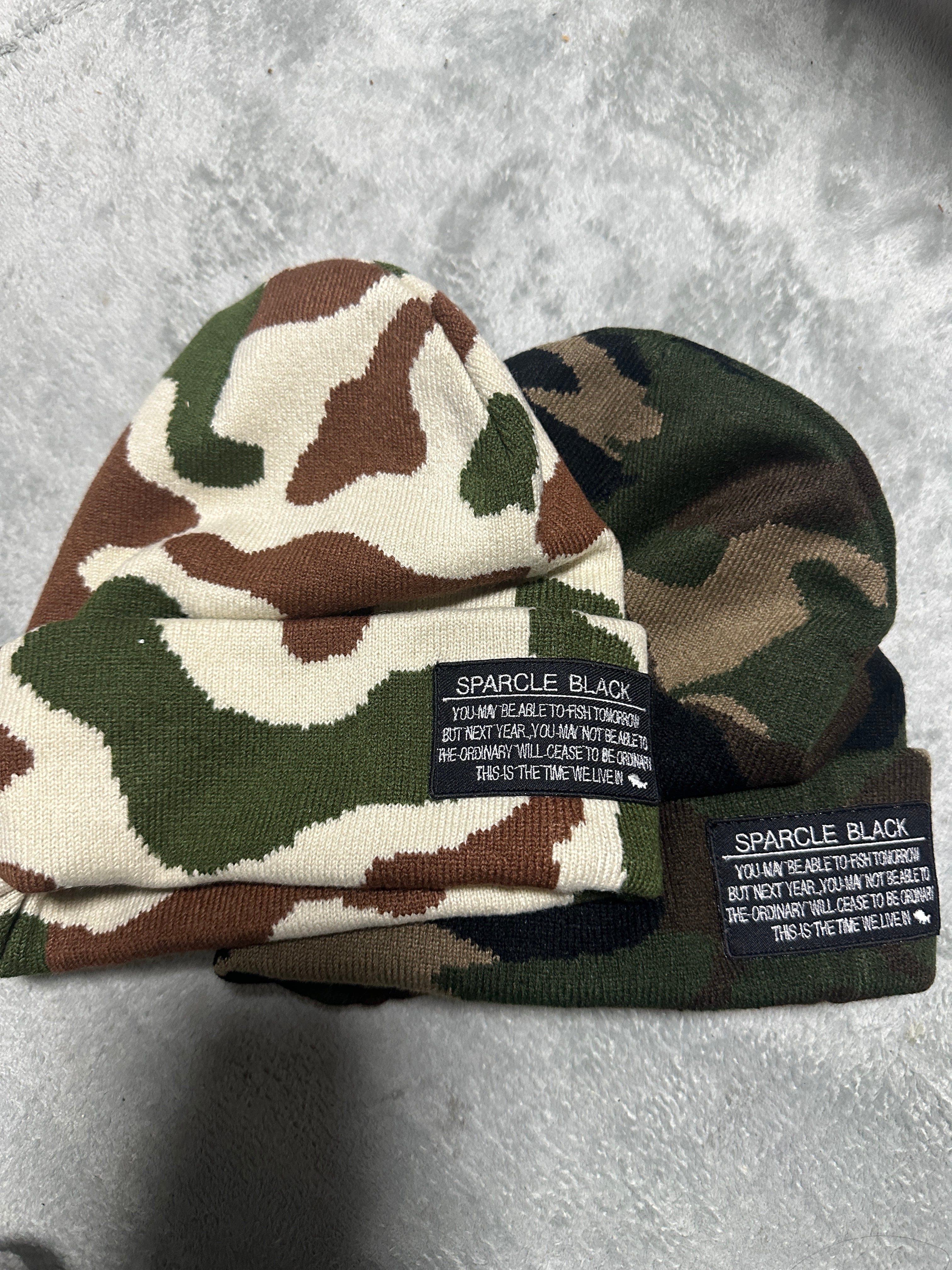 SPARCLE BLACKカモフラニットビーニー | SPARCLE BLACK