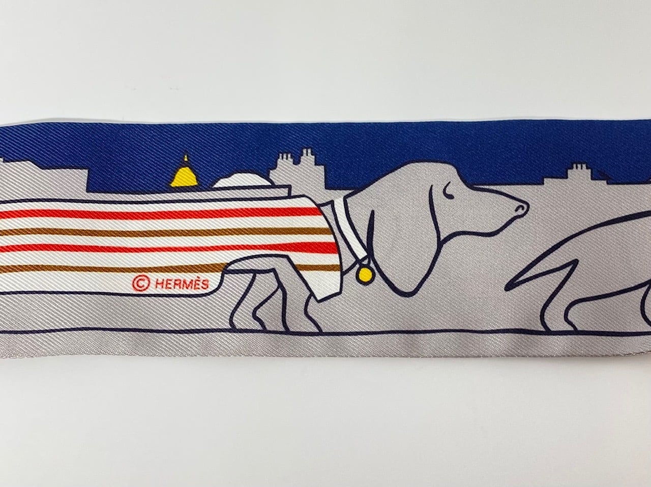 Hermès エルメス ツイリー 《パリジャンの犬》Gris Perle | TTJ