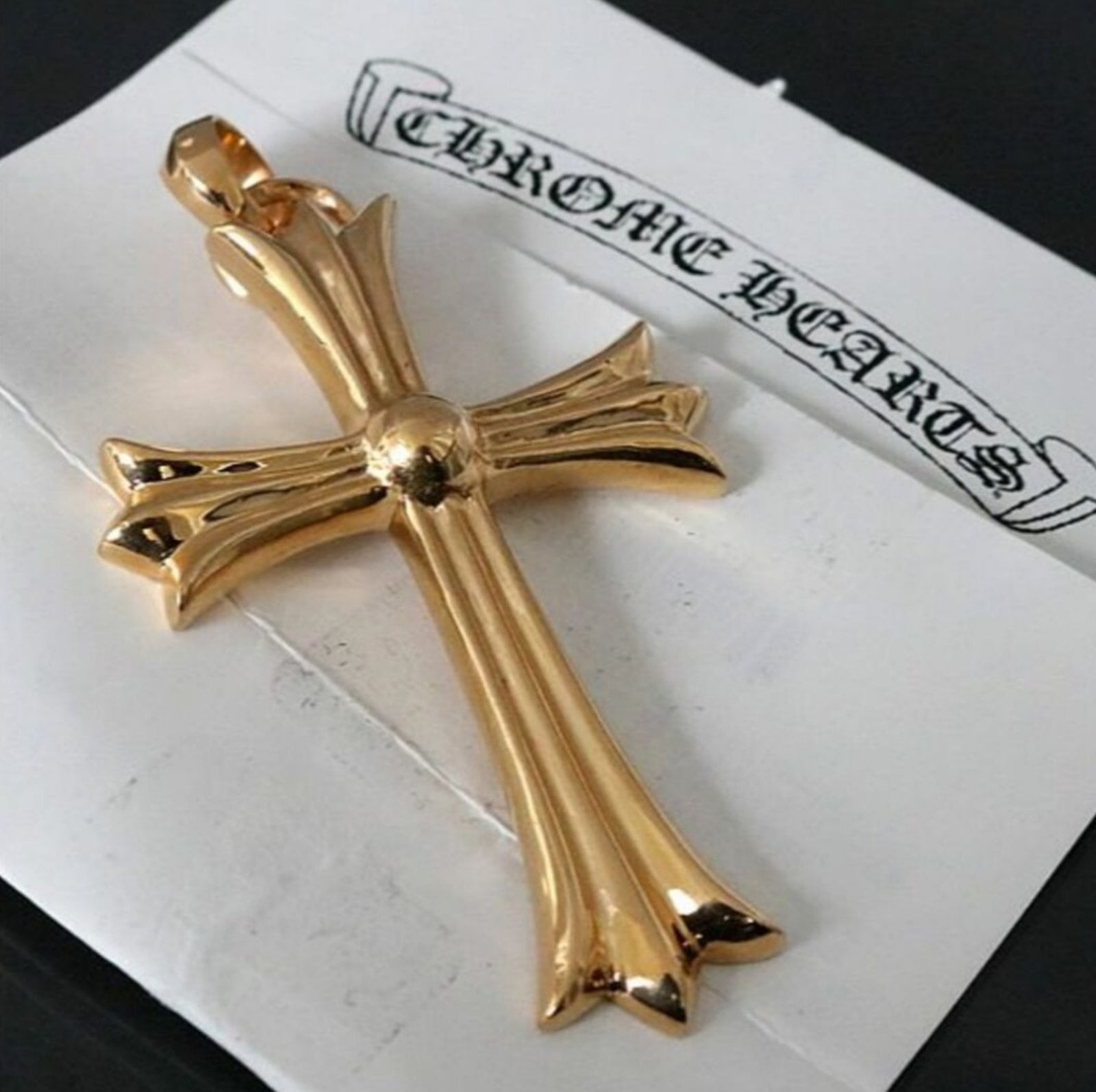 CHROME HEARTS クロムハーツ 22K ラージクロス withベイル チャーム