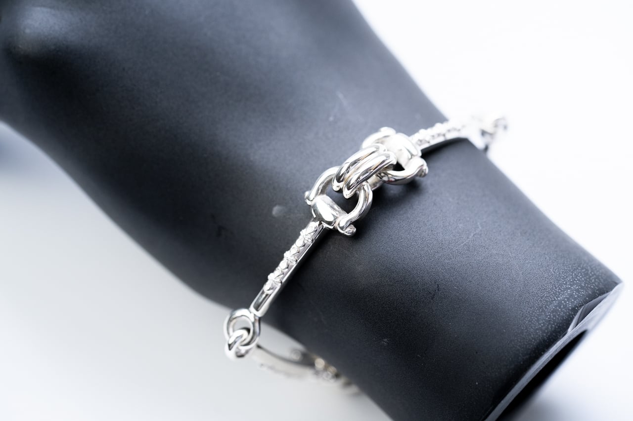 BN-083 Horse bit bracelet (elongated) | WAKAN SILVER SMITH online