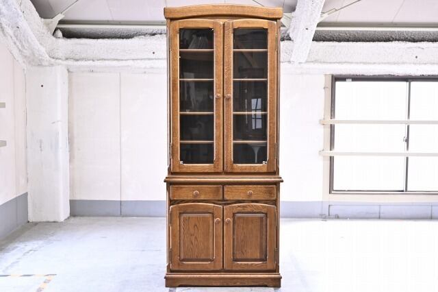 オランダ製 起立木工「メッペル カップボード 84型」20万 楢材 食器棚