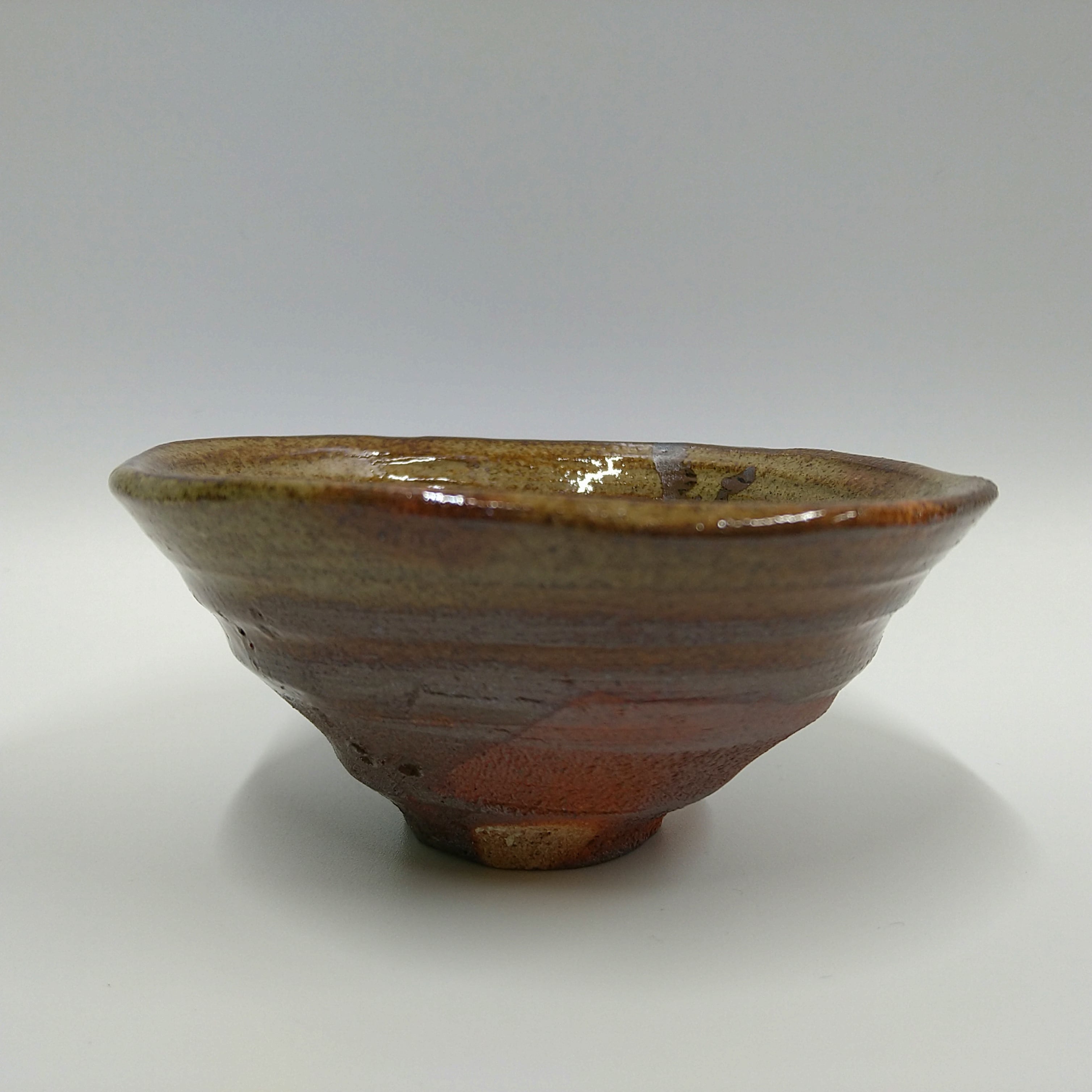 岡本作礼 絵斑唐津 ぐい呑み 唐津焼 共箱 抜群の上り 唐津焼 ぐい呑み