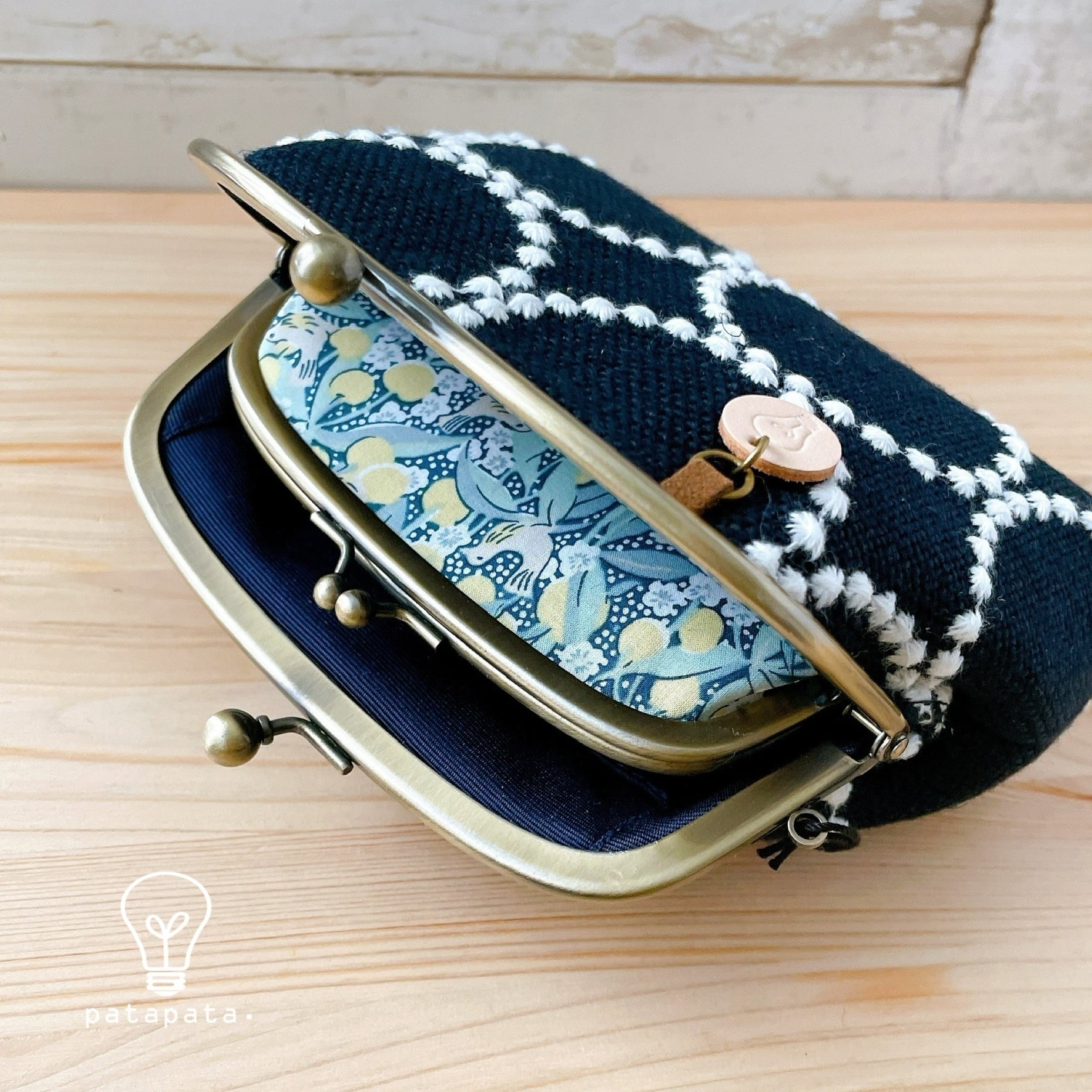 受注製作】ミナペルホネン タンバリン 親子がま口財布 | patapata.