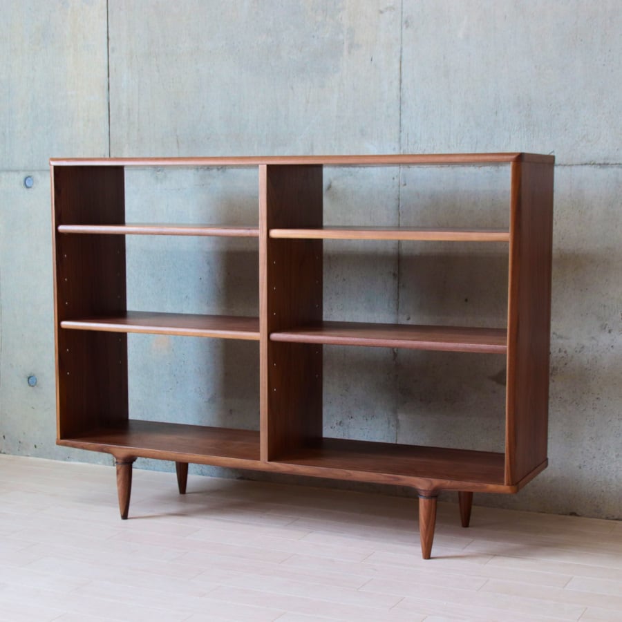 オープン棚 120 ウォールナット 無垢材 飾り棚 ブックシェルフ 天然木