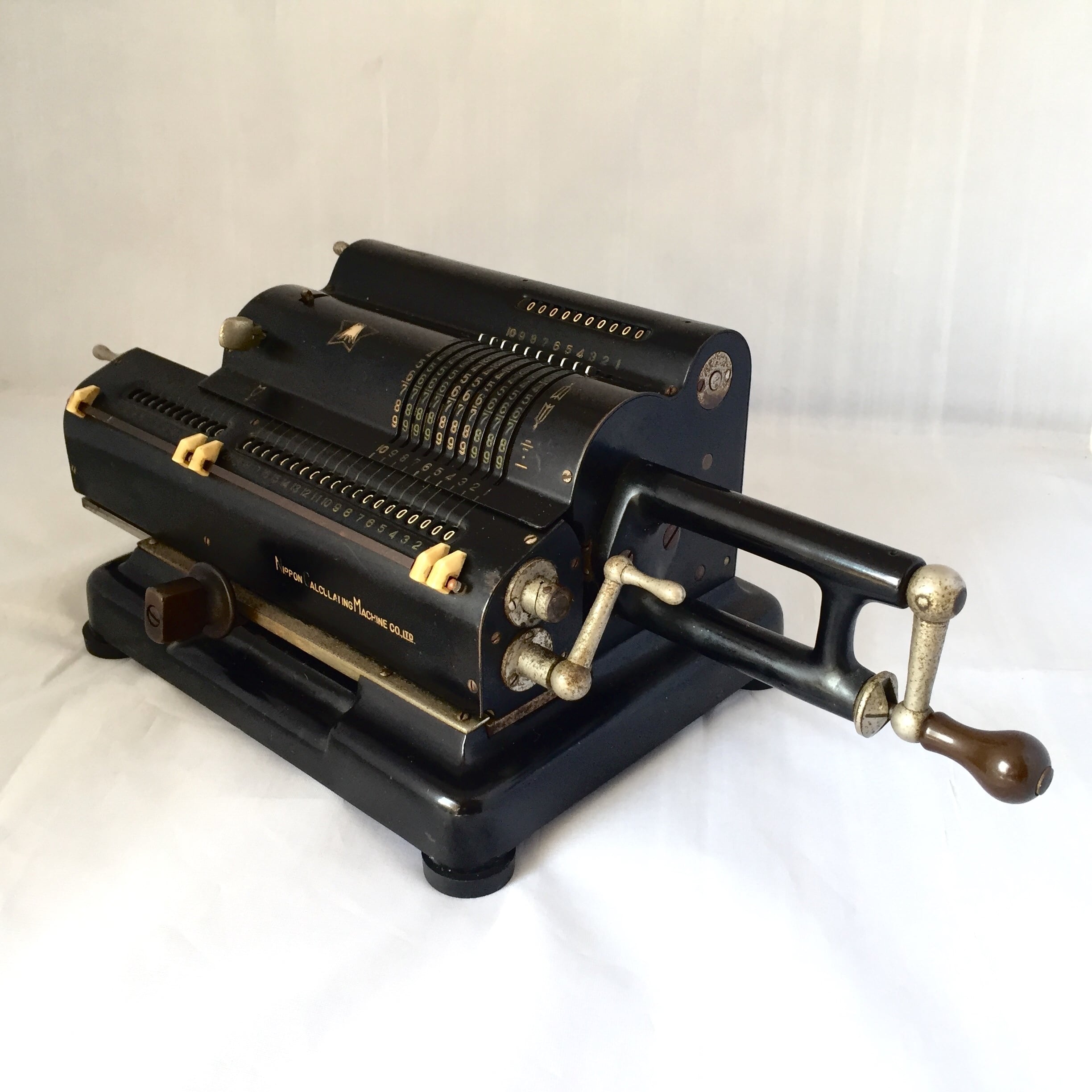 昭和レトロ 日本計算機株式会社 富士星印 手回し計算機 手動計算機