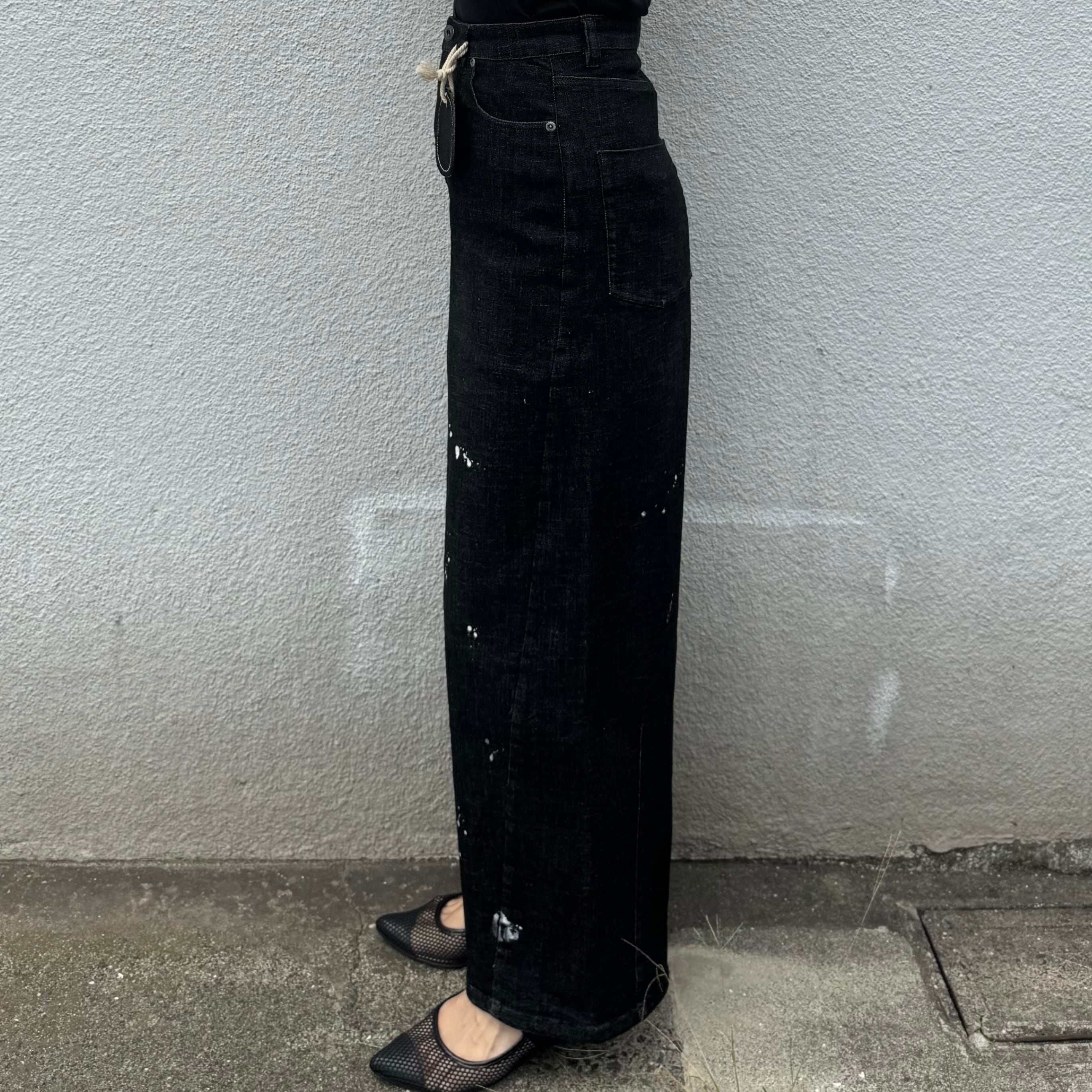 ayane】ペイント加工バレルレッグデニムパンツ 875815 アヤン | VIVONE