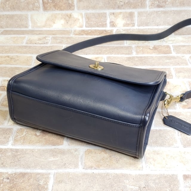 オールドコーチ ☆ USA製 レザー ターンロック 2WAY ショルダーバッグ