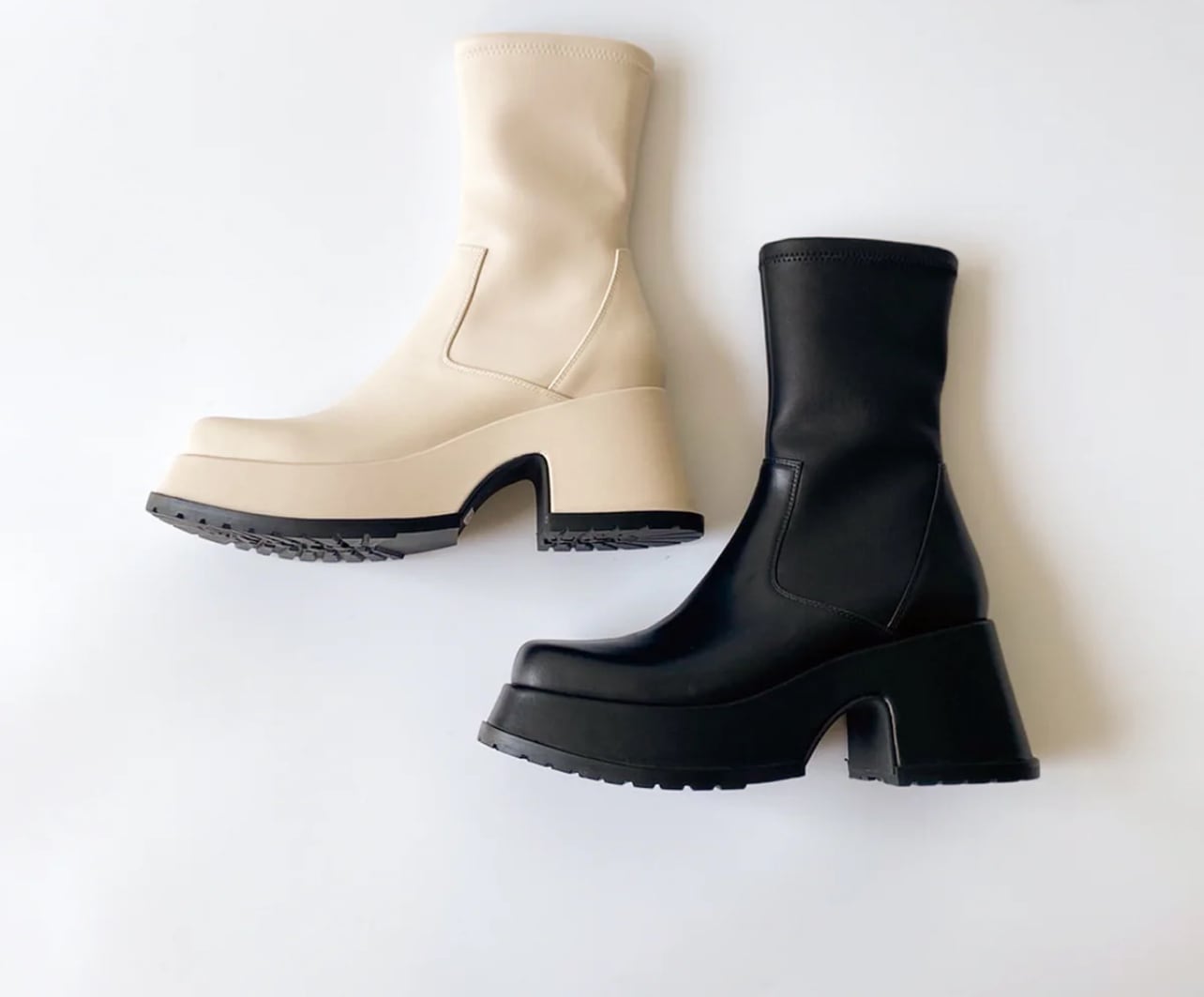 予約販売【 MANA 】ボリュームソール・ストレッチブーツ (537080) 9月