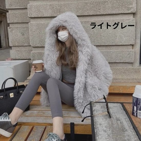 フォックスファーコート ファーコート レディース フード付き