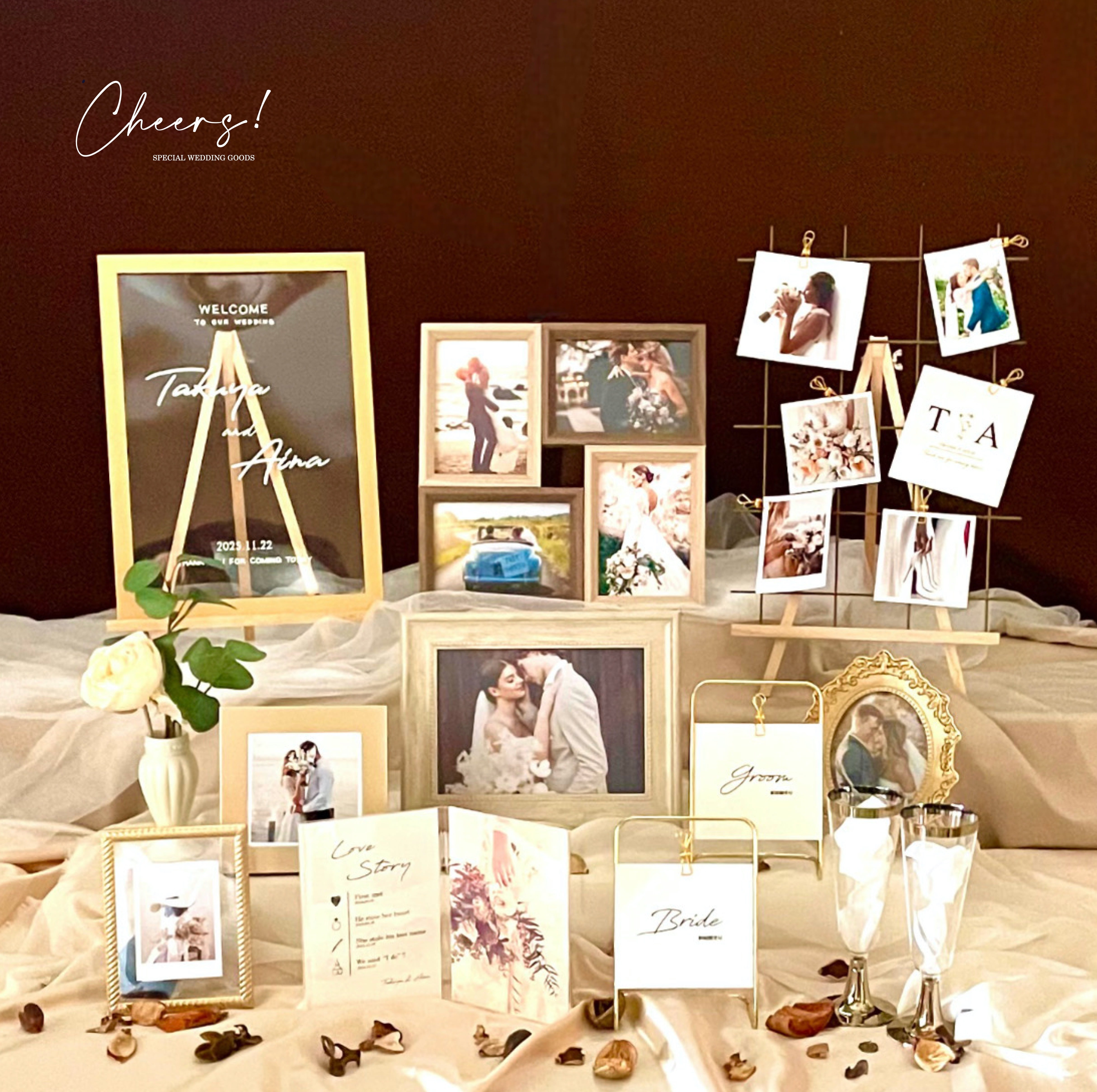 ウェルカムスペース おまとめ セット ペアグラス 受付サイン | wedo