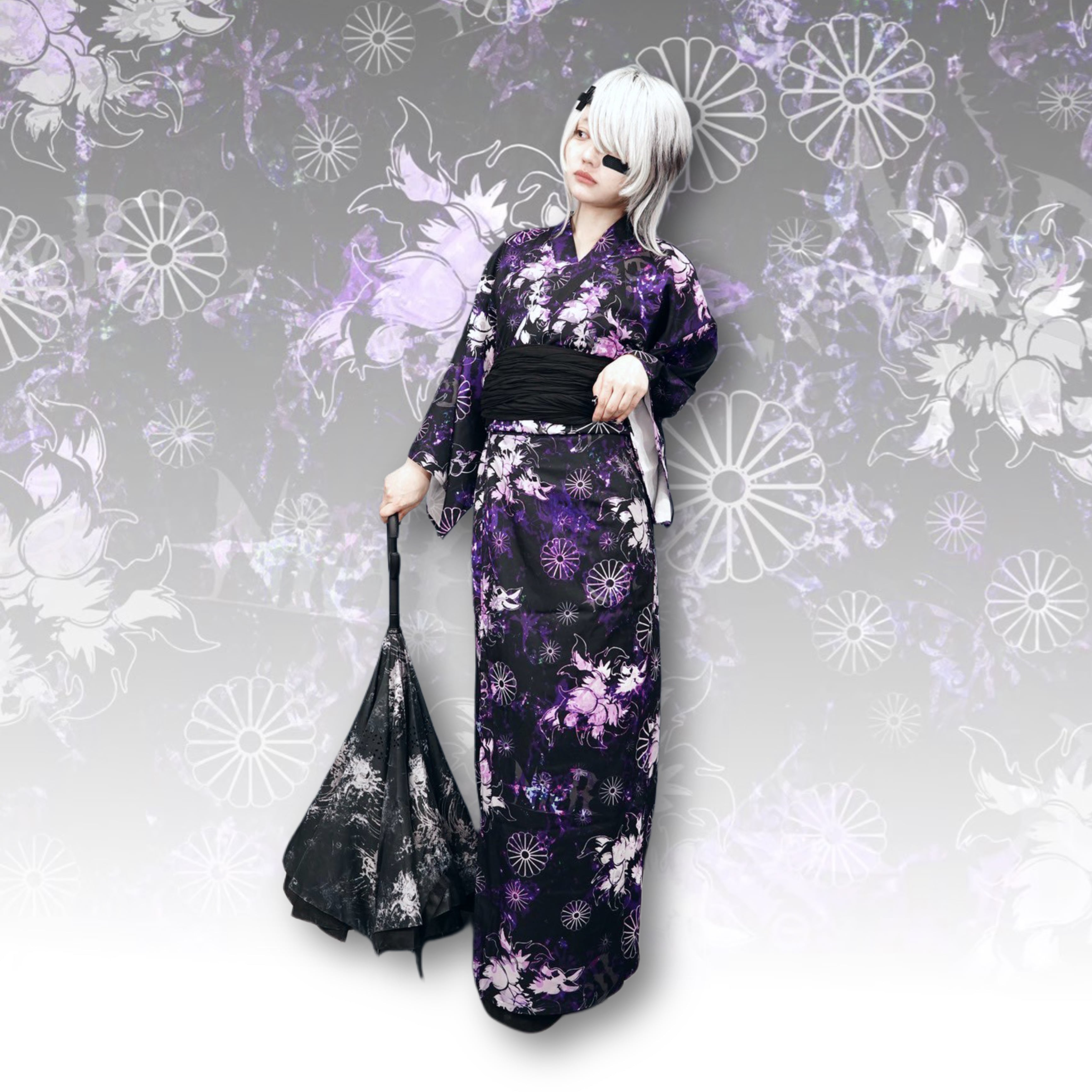 和柄九尾浴衣3点セット | NIER CLOTHING