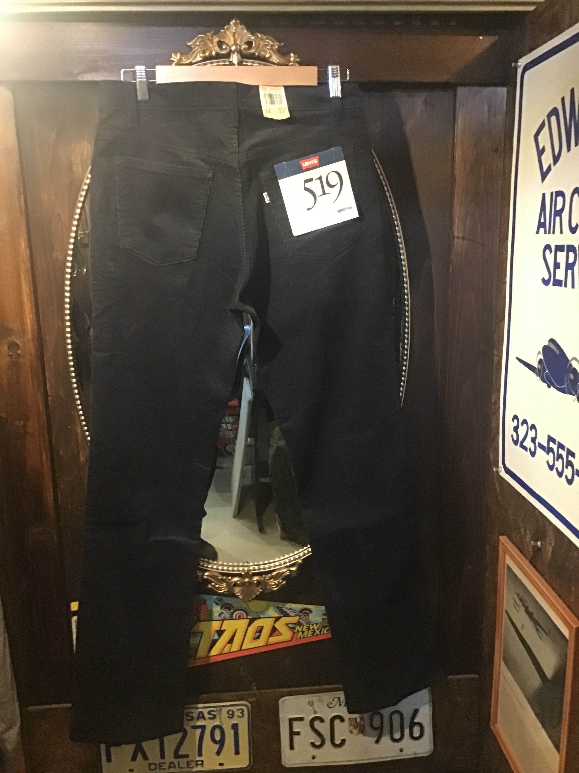 Levi's 80s 519 CORDUROY W34L32 D.NVY DEAD STOCK コーデュロイ