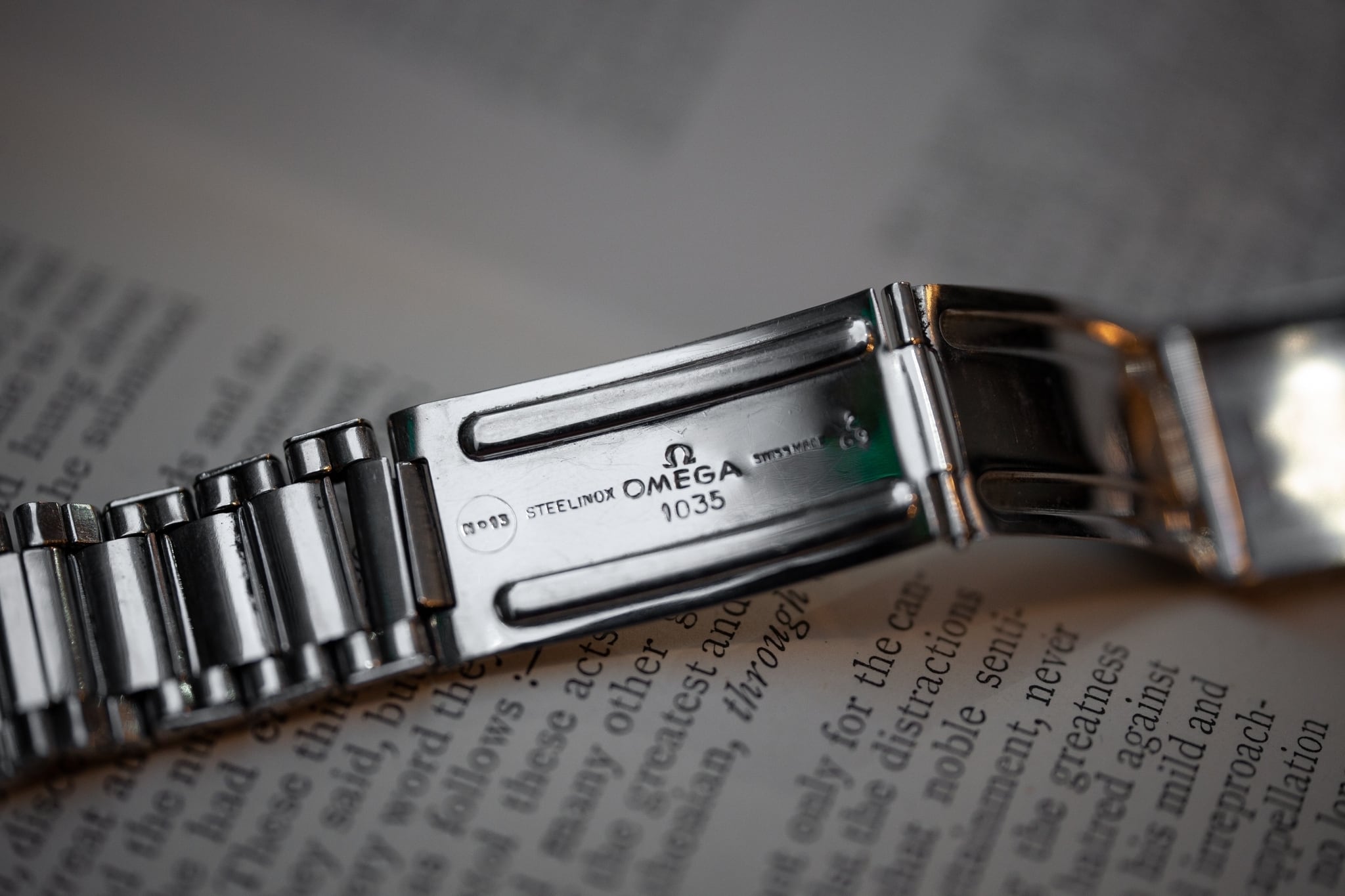 OMEGA】 1969年製 オメガ 純正 セミエクステンション キャタピラブレス