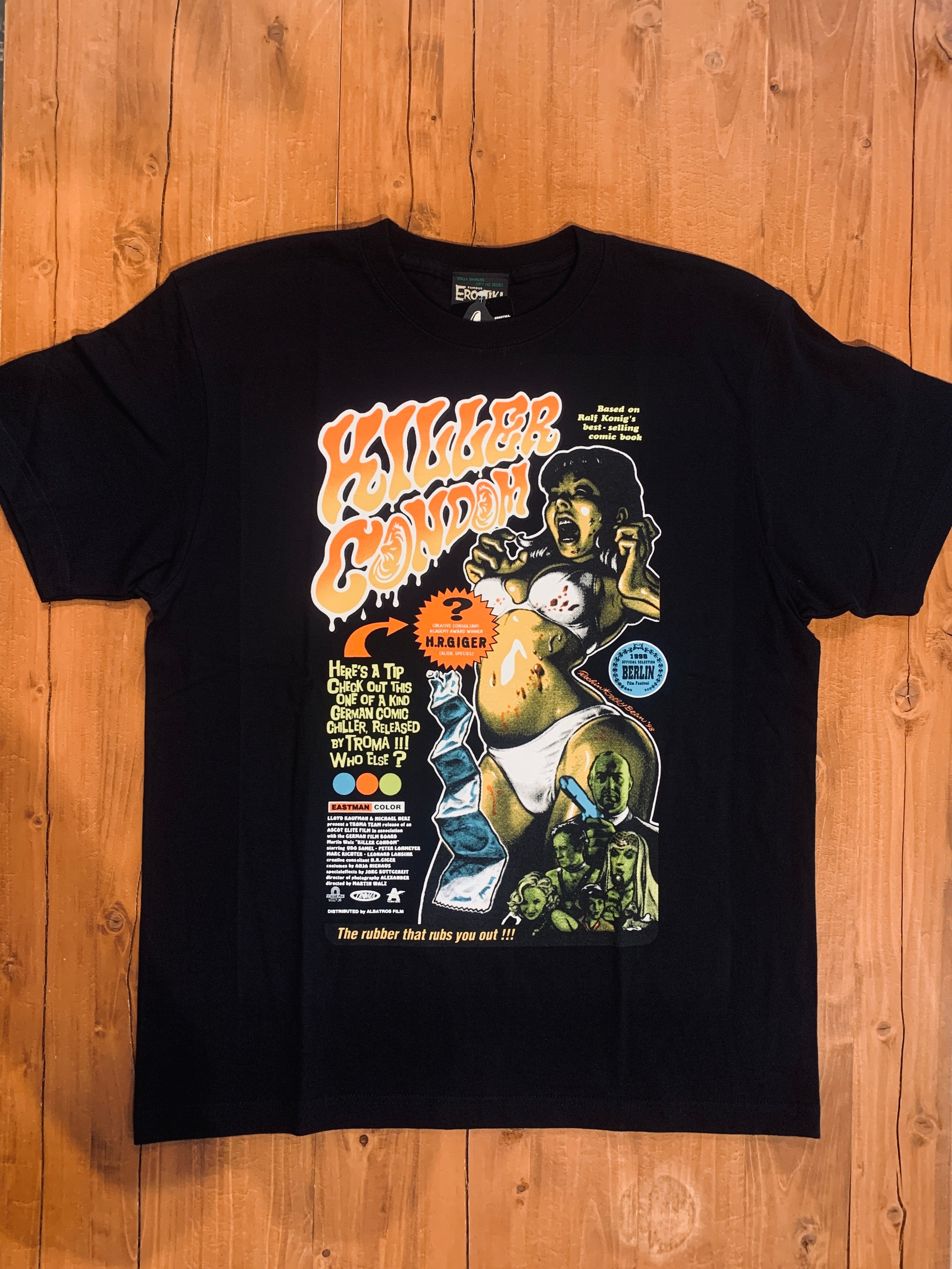 EROSTIKA】エロスティカ “Killer Condom” T-SHIRT (BLACK) Tシャツ