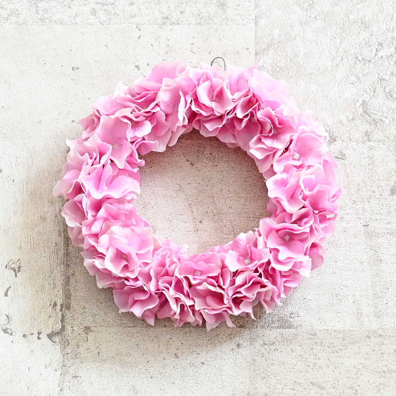 パープルピンクのアジサイのリース【直径約20cm 】/アーティフィシャル