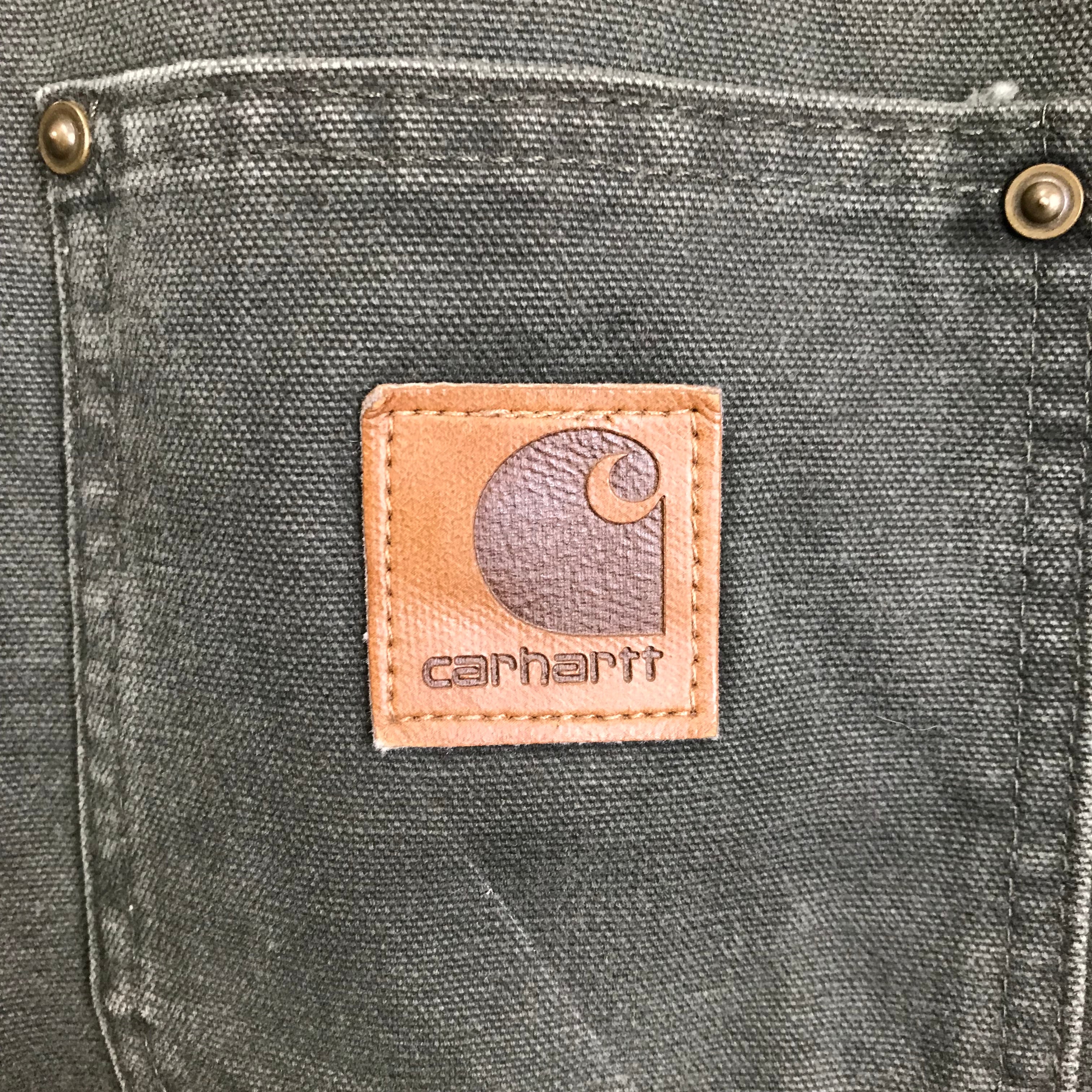 希少 フェード モスグリーン カラー USA製 90s Carhartt Michigan