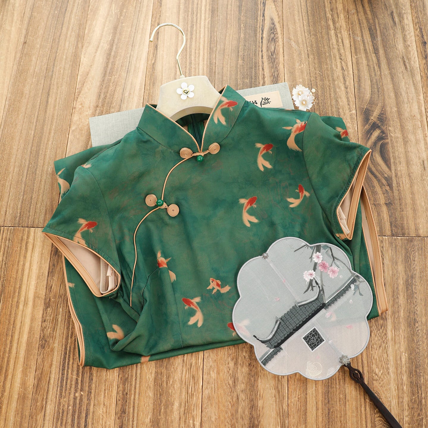 俏娘魚シリーズ】☆チャイナ風ワンピース☆ チャイナドレス 金魚