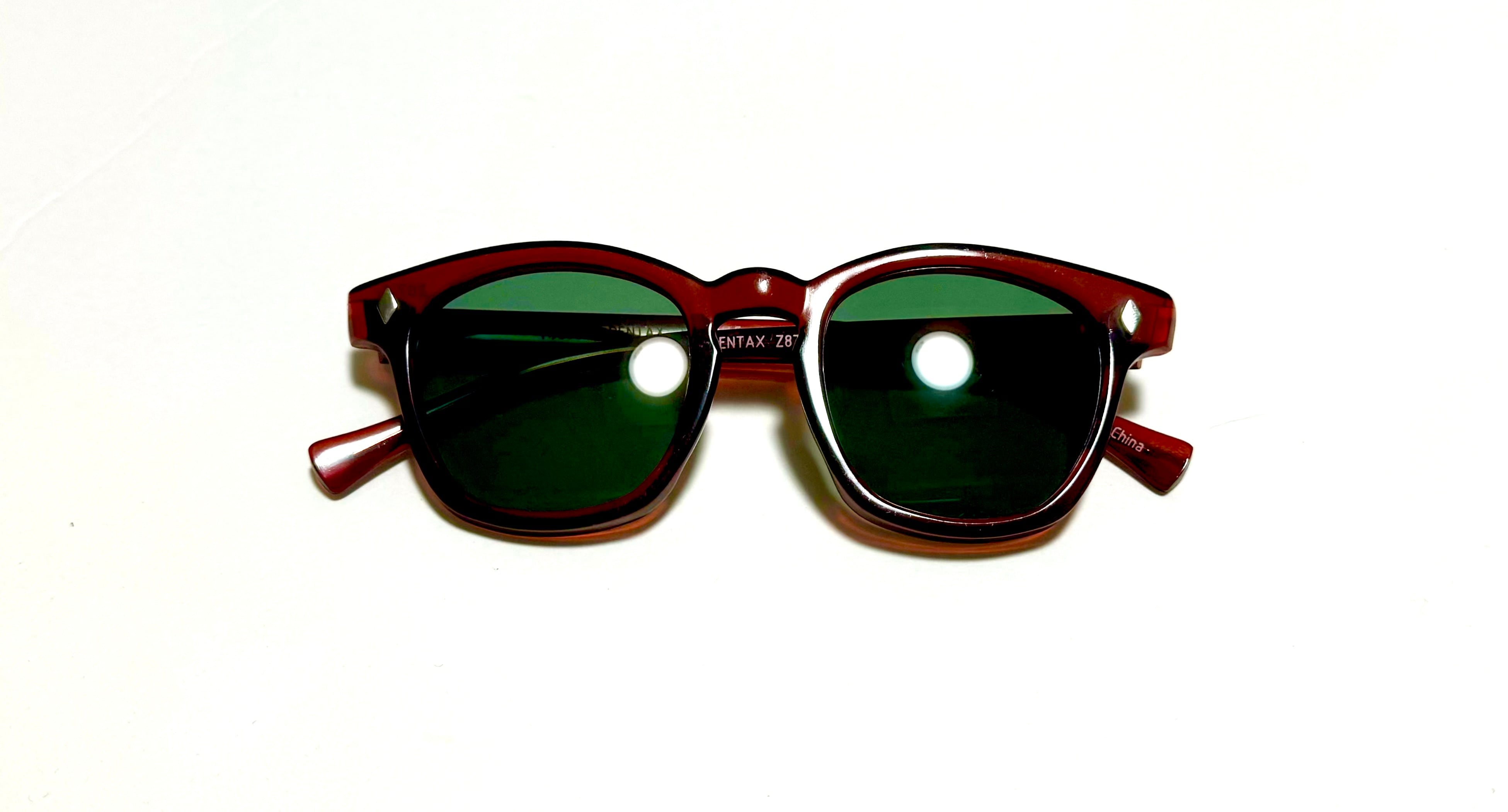 Deadstock】90's PENTAX by HOYA F9800 AO Safety Eyeglasses RED 48