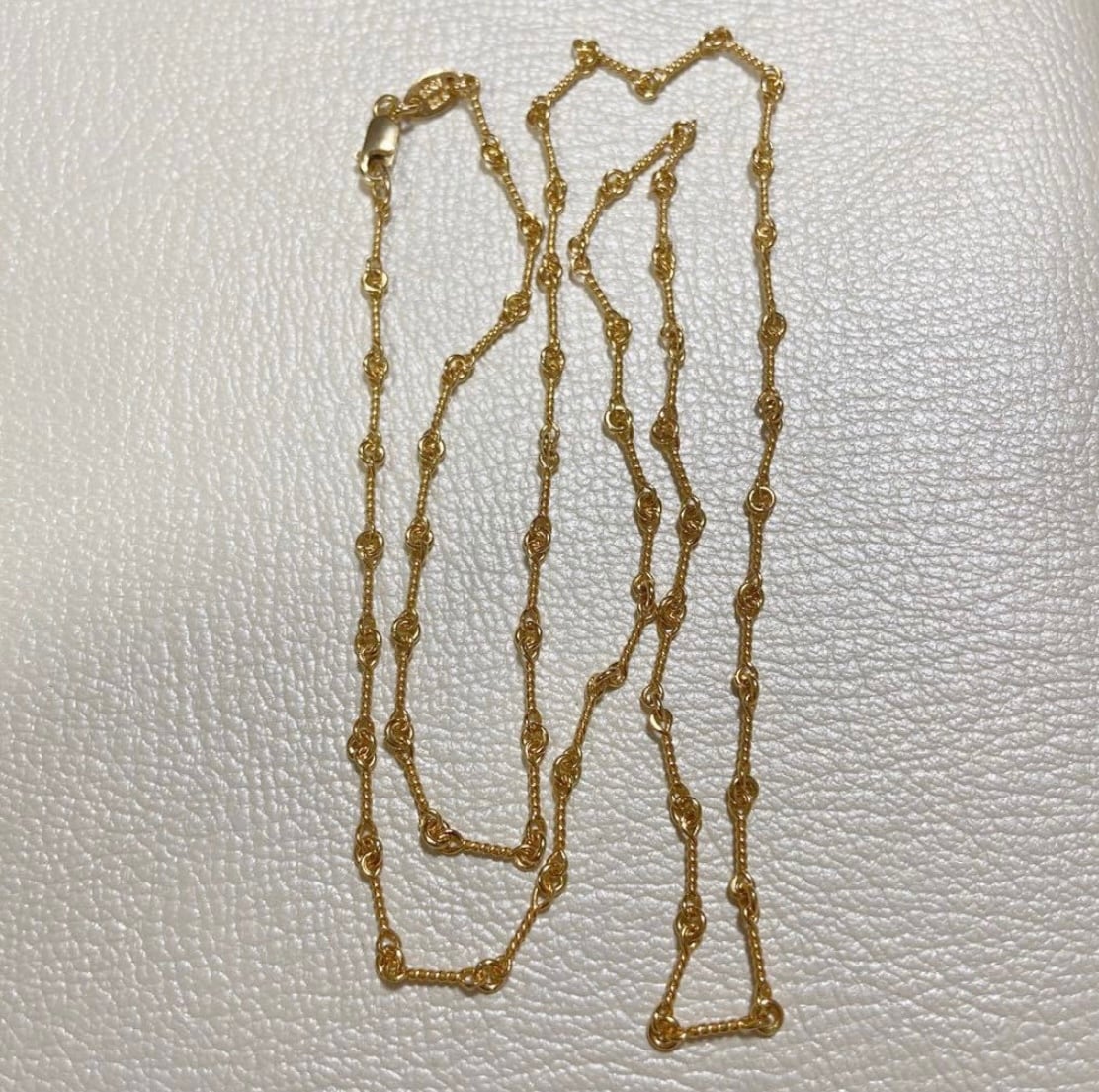 CHROME HEARTS クロムハーツ 22k ツイストチェーン 24インチ チェーン