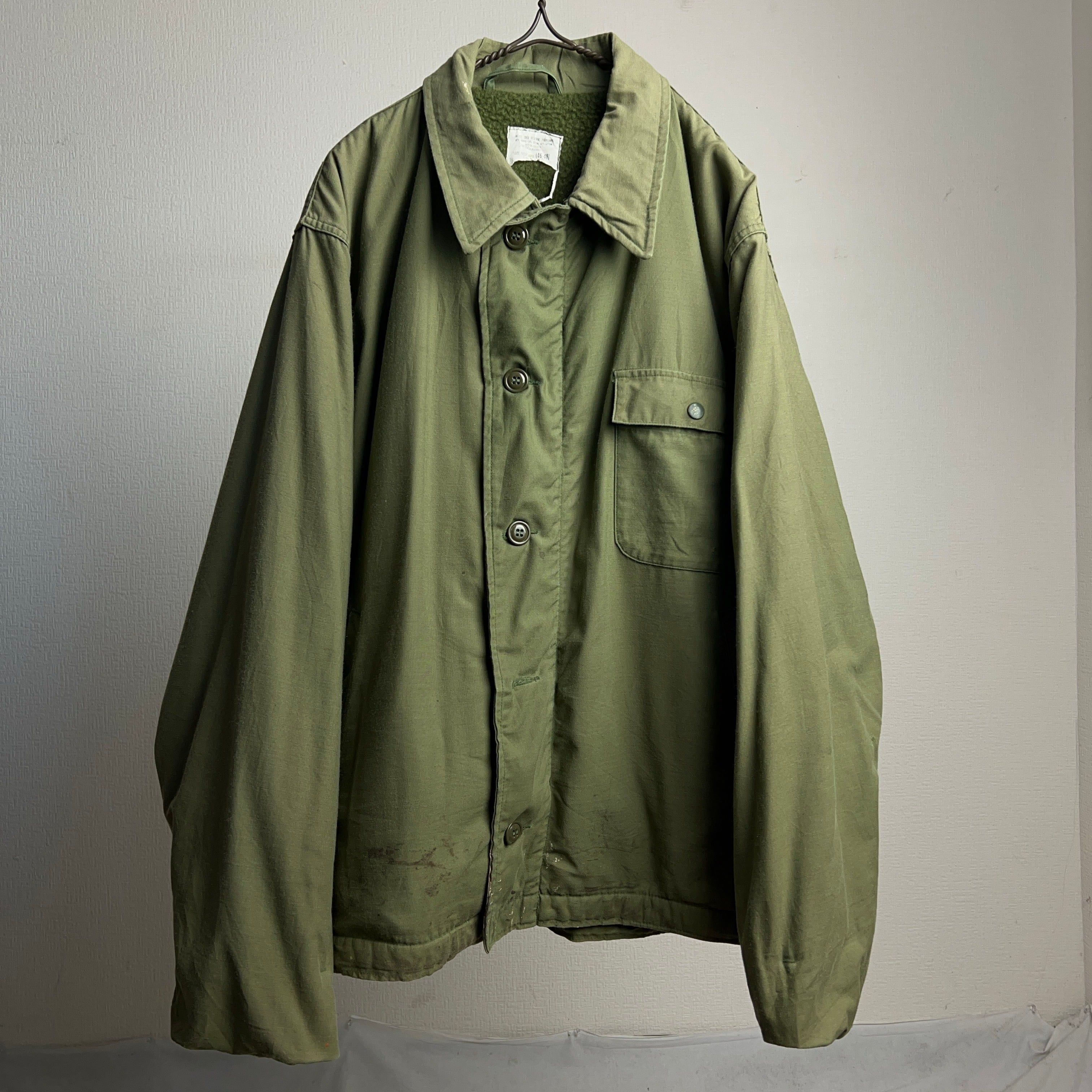 80's U.S.NAVY A-2 Deck Jacket XL 80年代 デッキジャケット バック