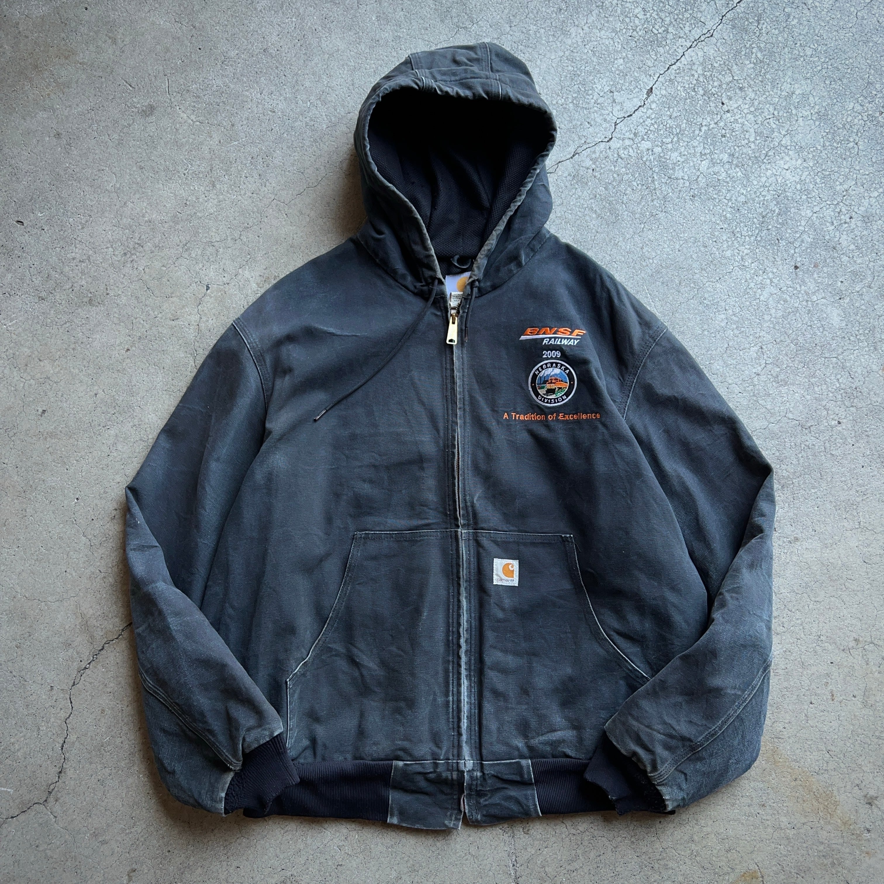 00's Carhartt Active Jacket Fade BLACK SIZE XL 00年代 カーハート
