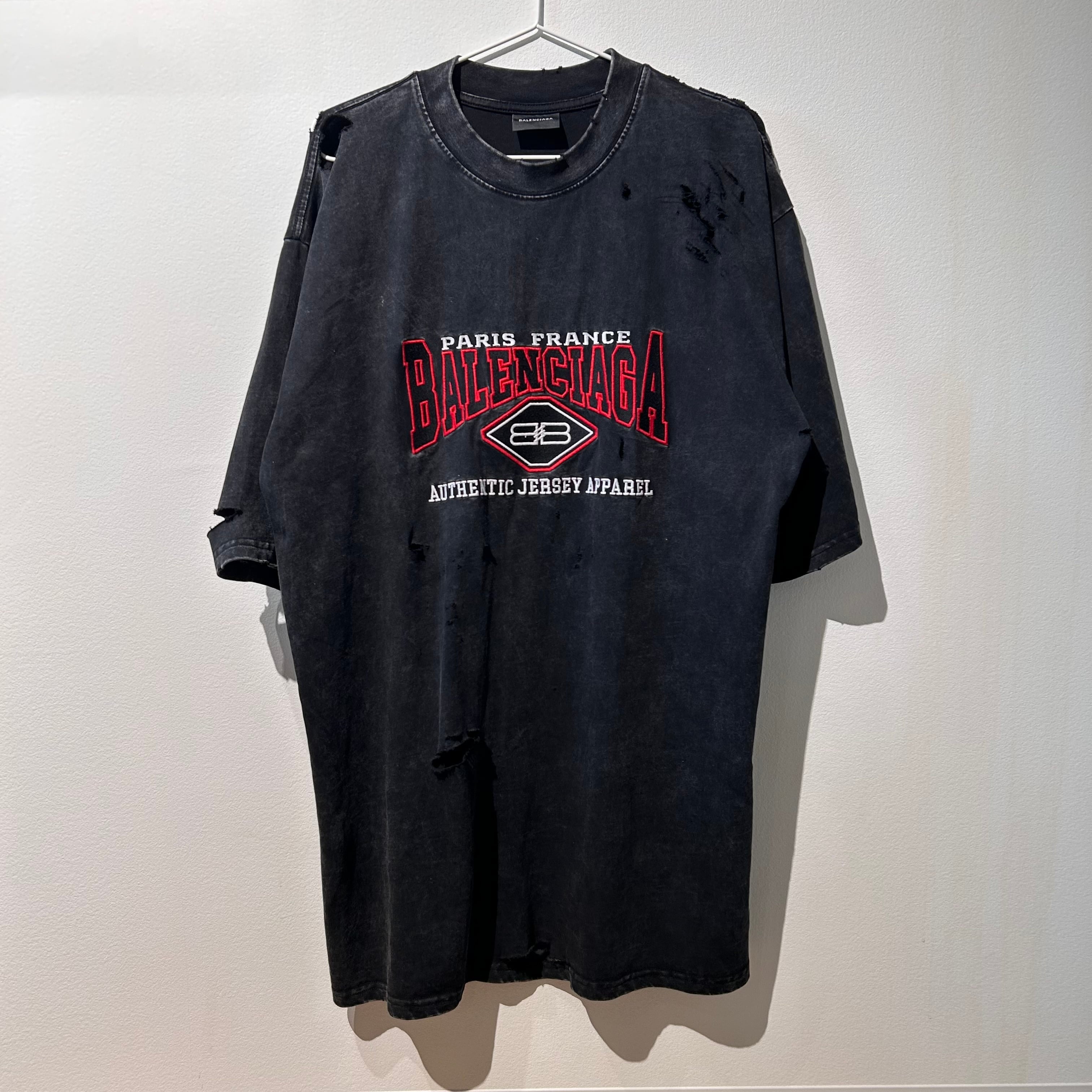 BALENCIAGA ダメージ加工 オーバーサイズ Tシャツ】 | Volter