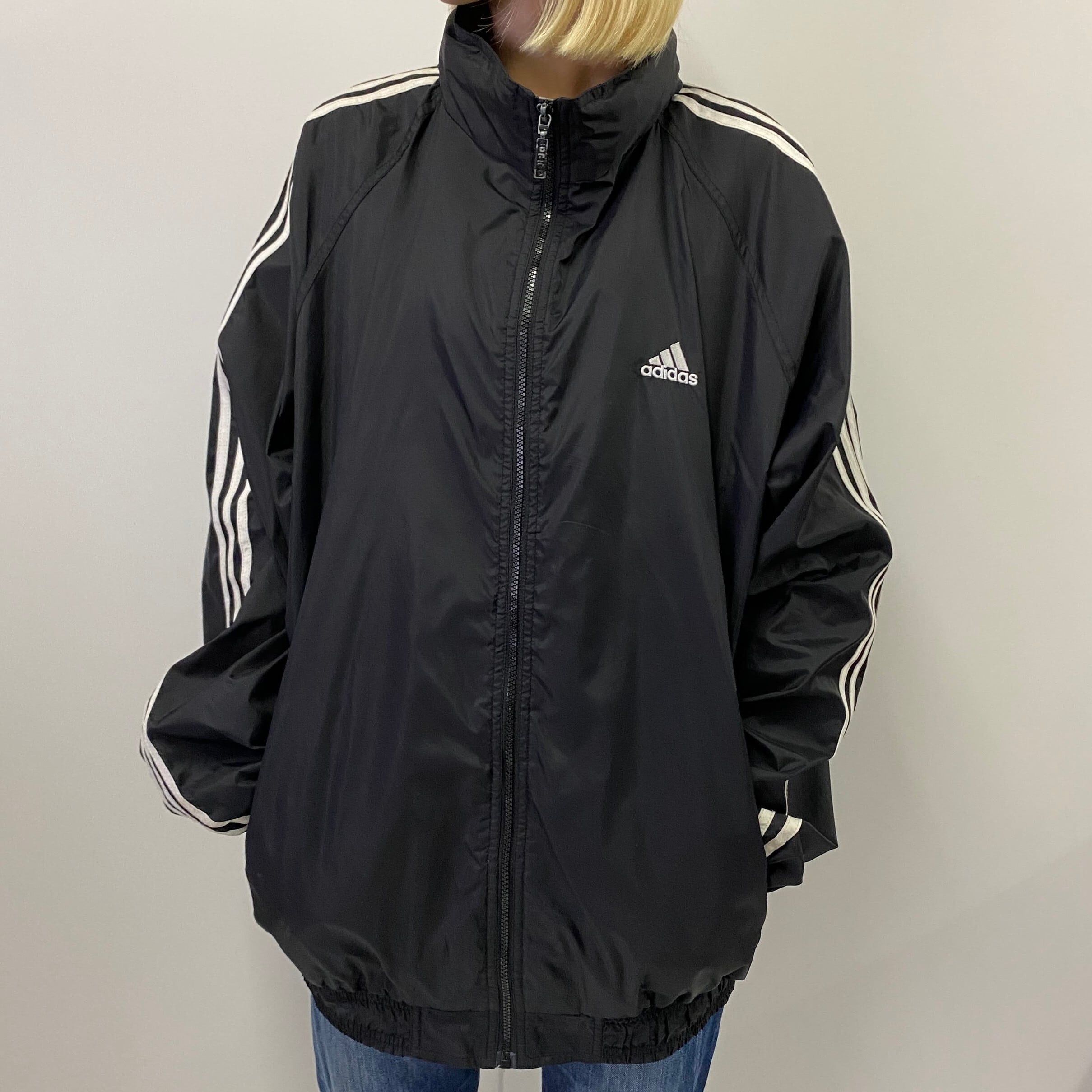 90年代 90s adidas アディダス 袖3ライン パフォーマンスロゴ 刺繍