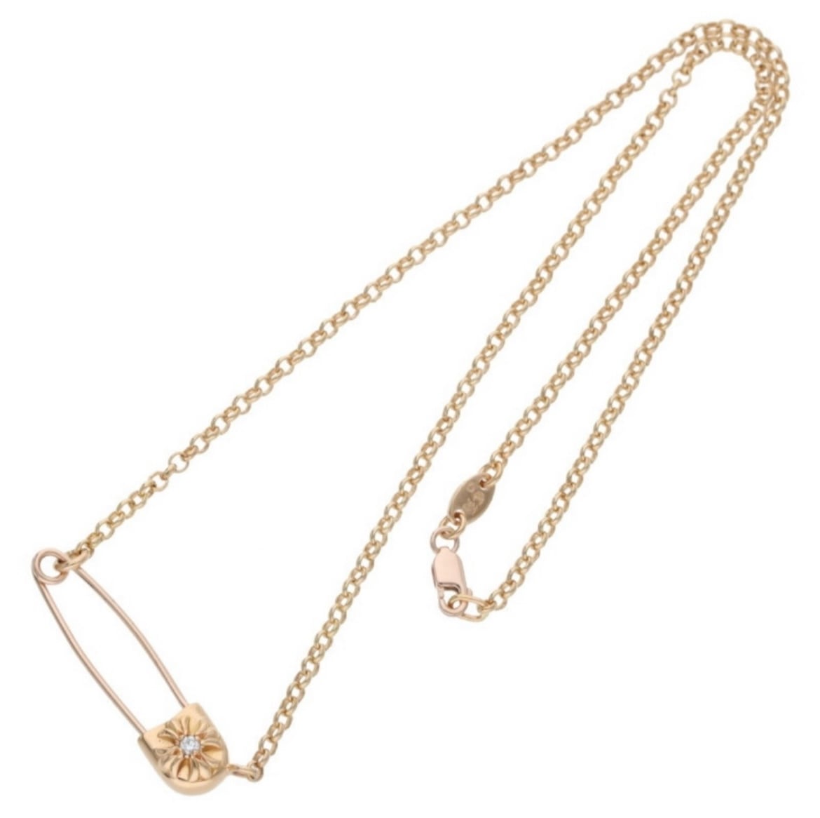 CHROME HEARTS クロムハーツ 22k セーフティピン 純正ダイヤ 18インチ