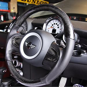 正規品】 MON製 BMW MINI カーボンステアリング F55 F56 R55 R56 R57