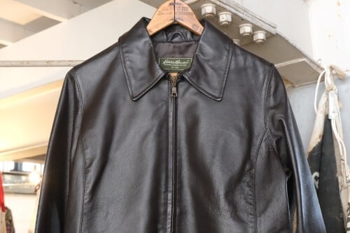 00's Eddie Bauer leather zip-up Jacket | GARYO