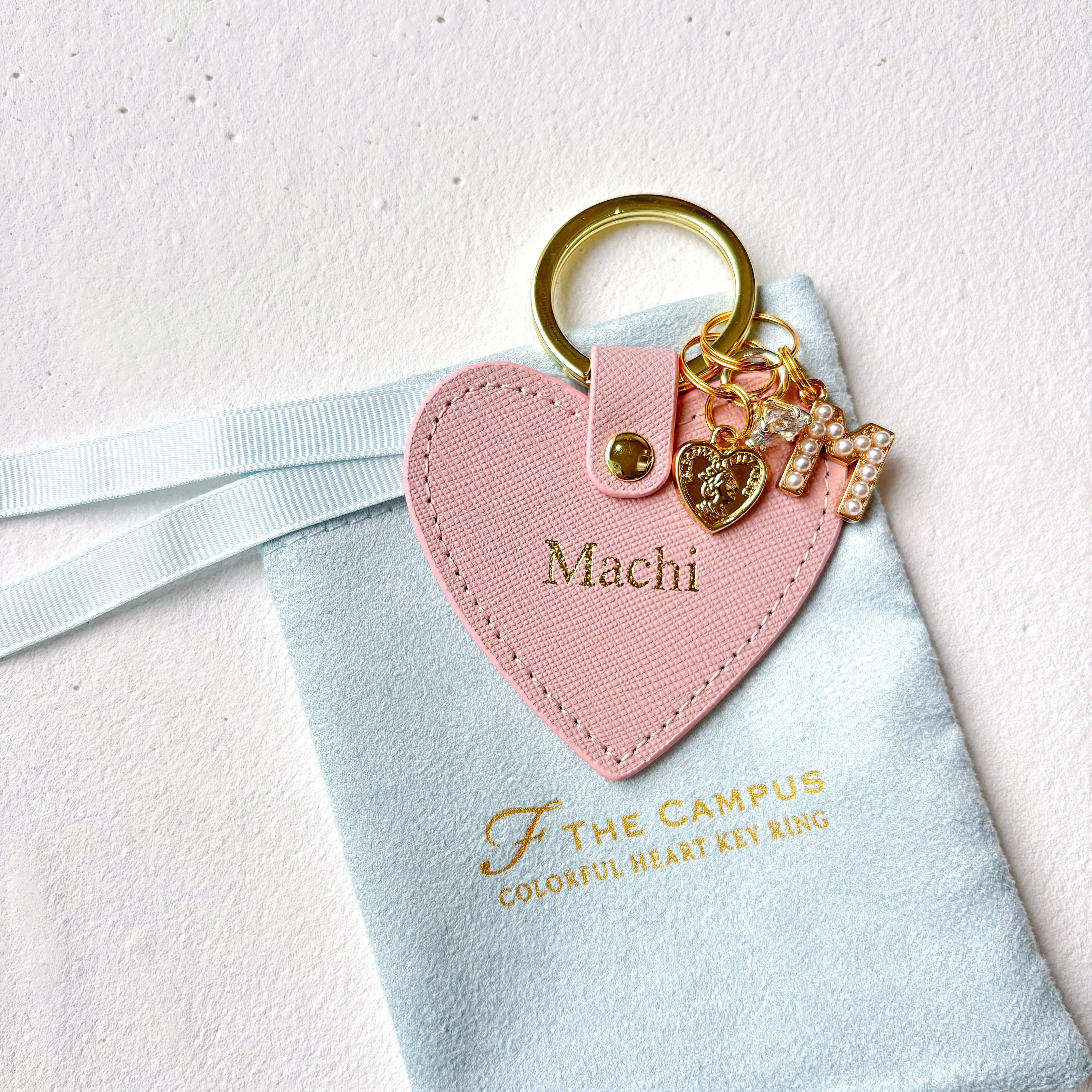 パールイニシャルチャームCOLORFUL HEART KEY RING | Pay ID
