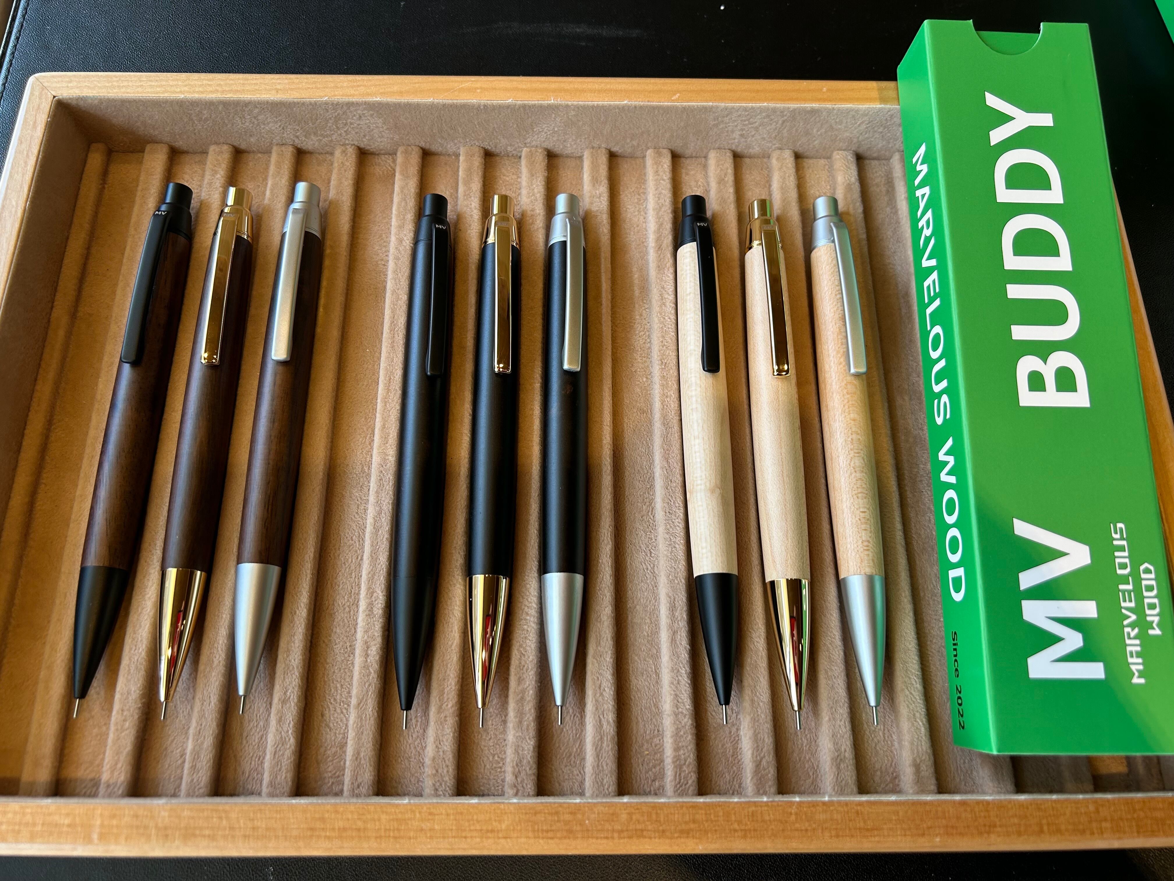 マーベラスウッド シャープペン【バディ】シルバーブラックウッド