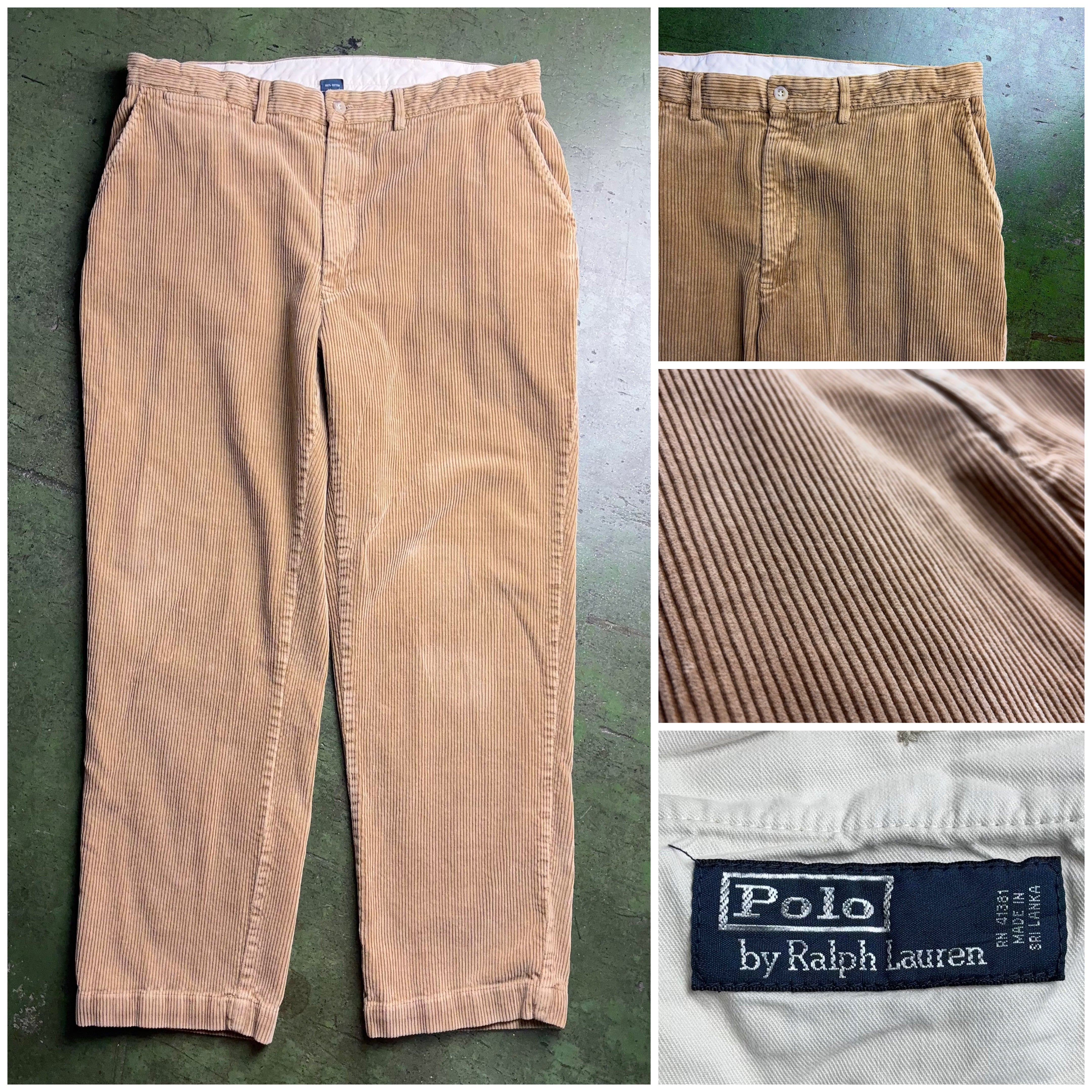 90's Polo Ralph Lauren Non-Tuck Corduroy Pants W36 90年代~ ポロ