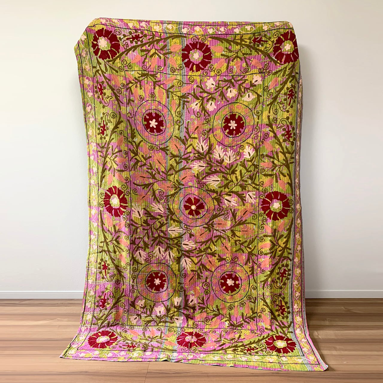 送料無料】大判 ヴィンテージ ラリーキルト スザニカンタ サイケな