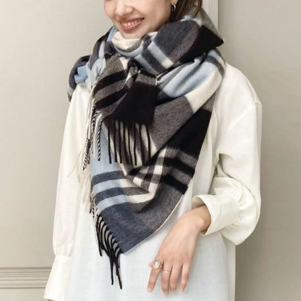 JOSHUA ELLIS カシミヤ大判ストール CPG51573 221004-11 | 中古