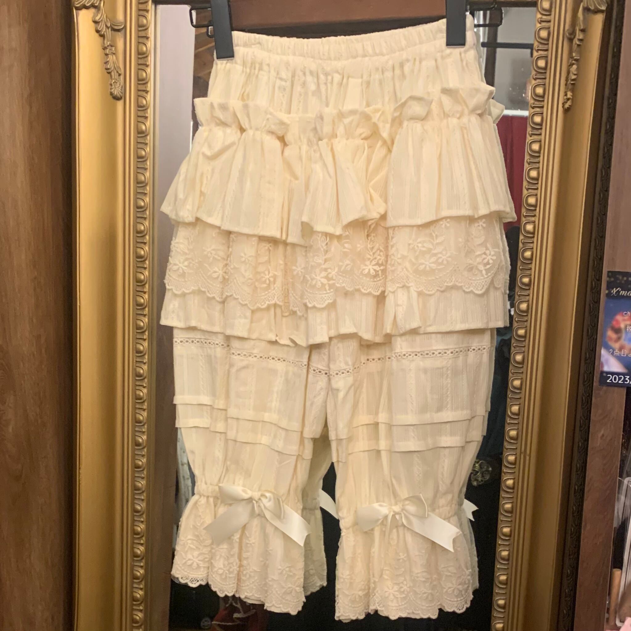 9-5ドロワーズフリル生成 60cm丈 | choicecloset