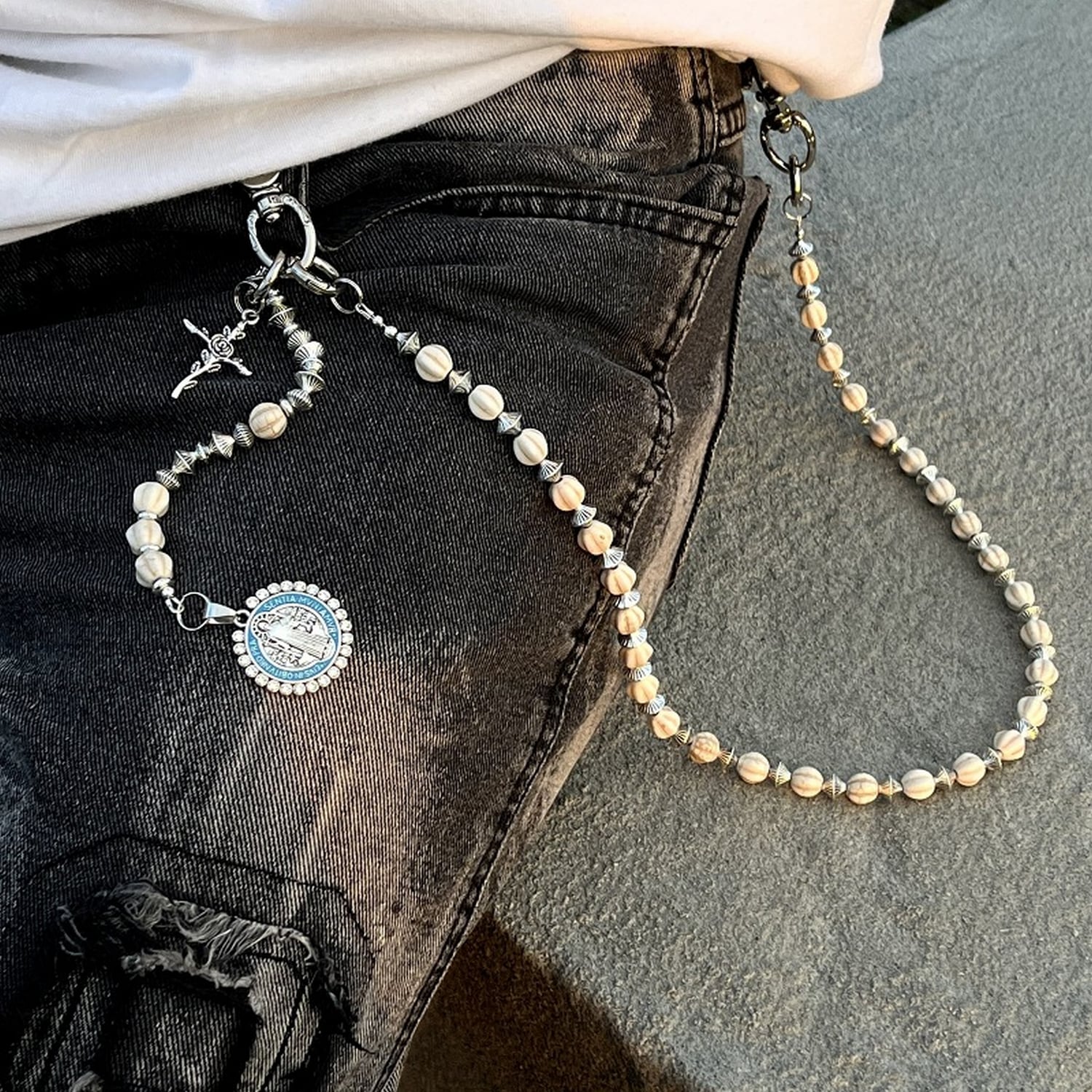 イエス ターコイズビーズ ウォレットチェーン G131 | wshot