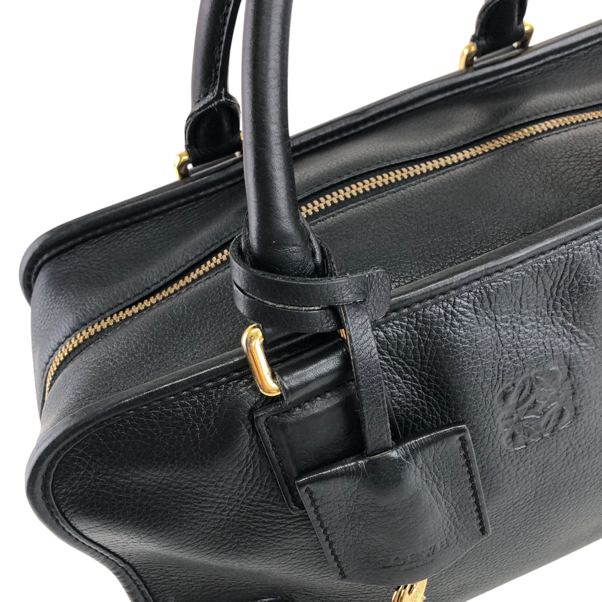 LOEWE ロエベ アマソナ28 ハンドバッグ 2WAY ブラック アナグラム