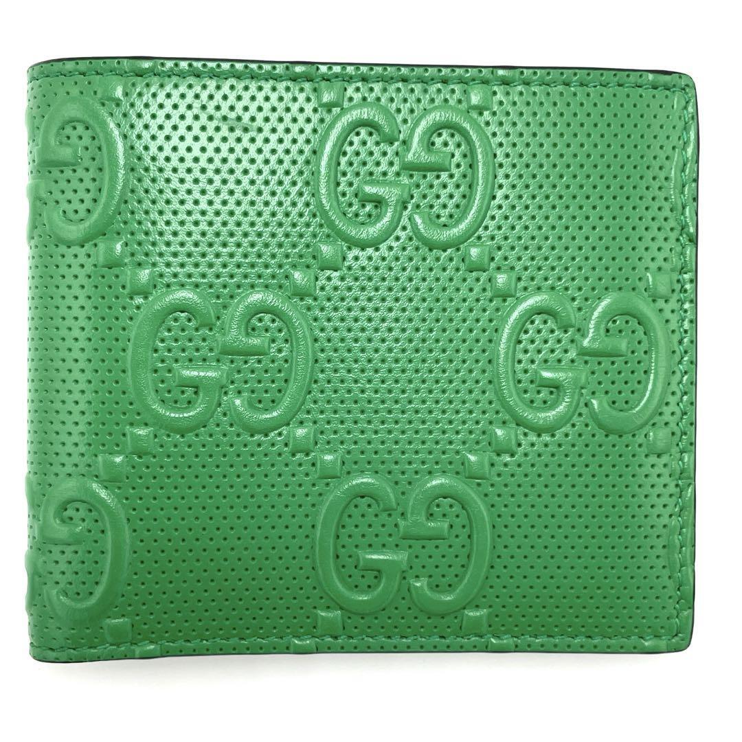 No.152【超美品】GUCCI グッチ 二つ折り財布 GGエンボス 625555 ラバー
