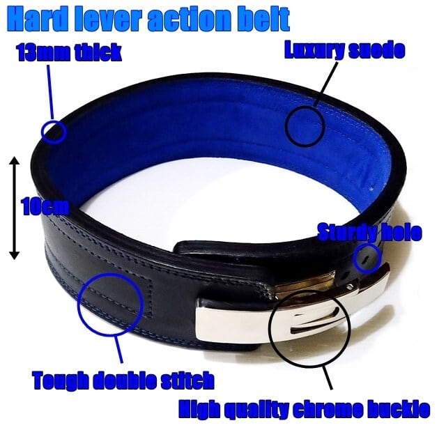 本牛革ERGレバーアクションパワーベルト13mm極厚ハード仕上げ(3カラー