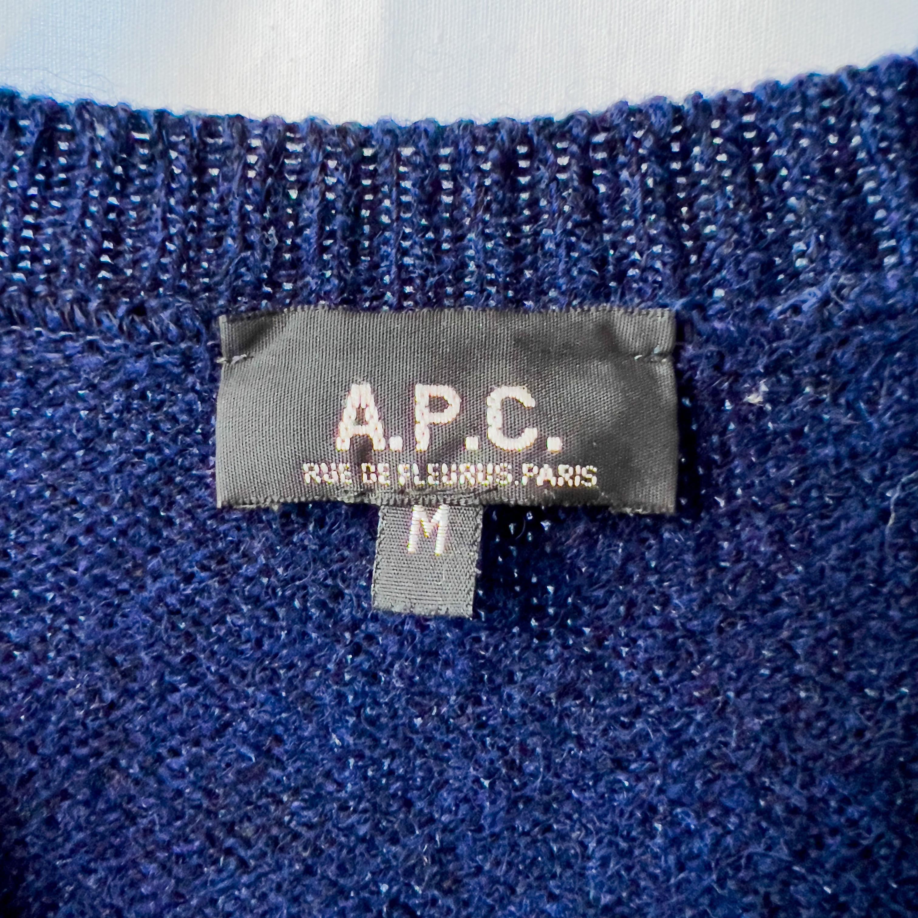 80s〜90s初期 A.P.C. made in France navy wool knit 90年代 フランス