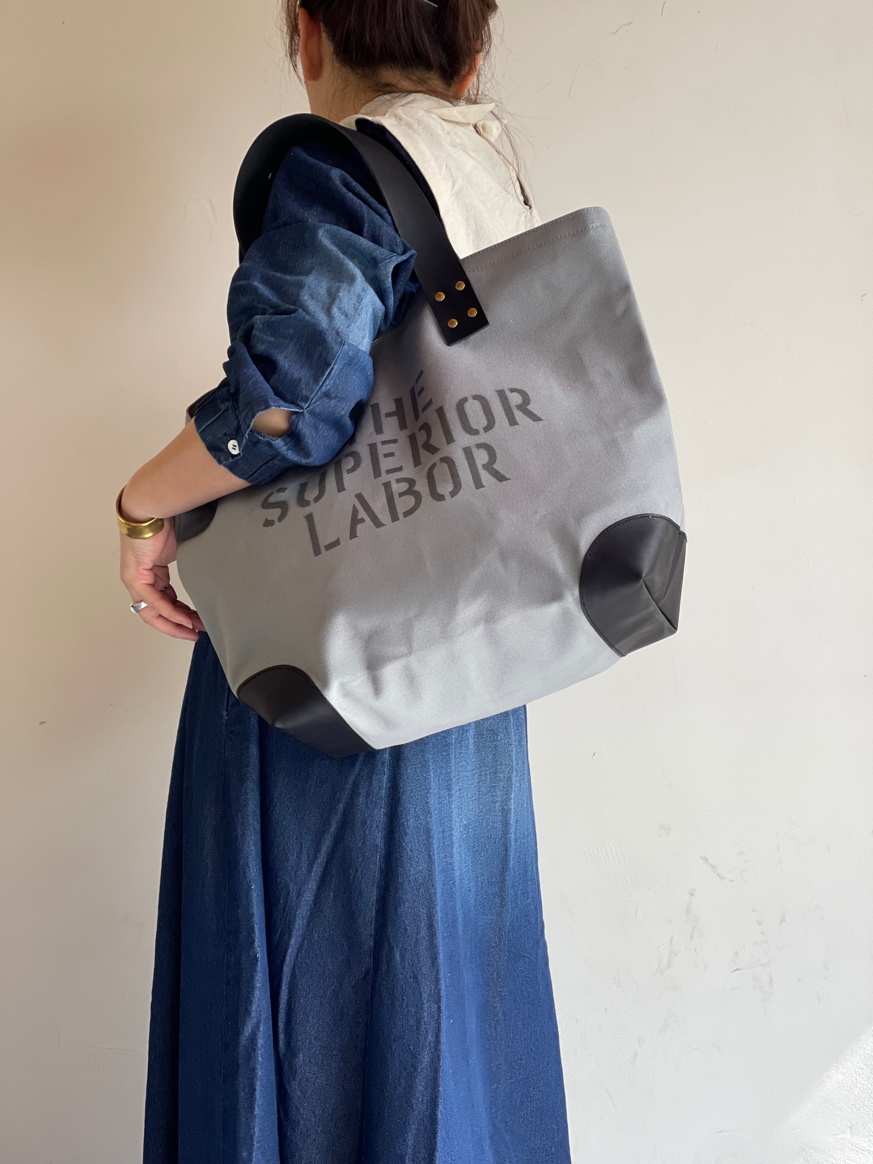 美品!ザ・シュペリオールレイバー 肉厚オールレザー大型トートバッグ