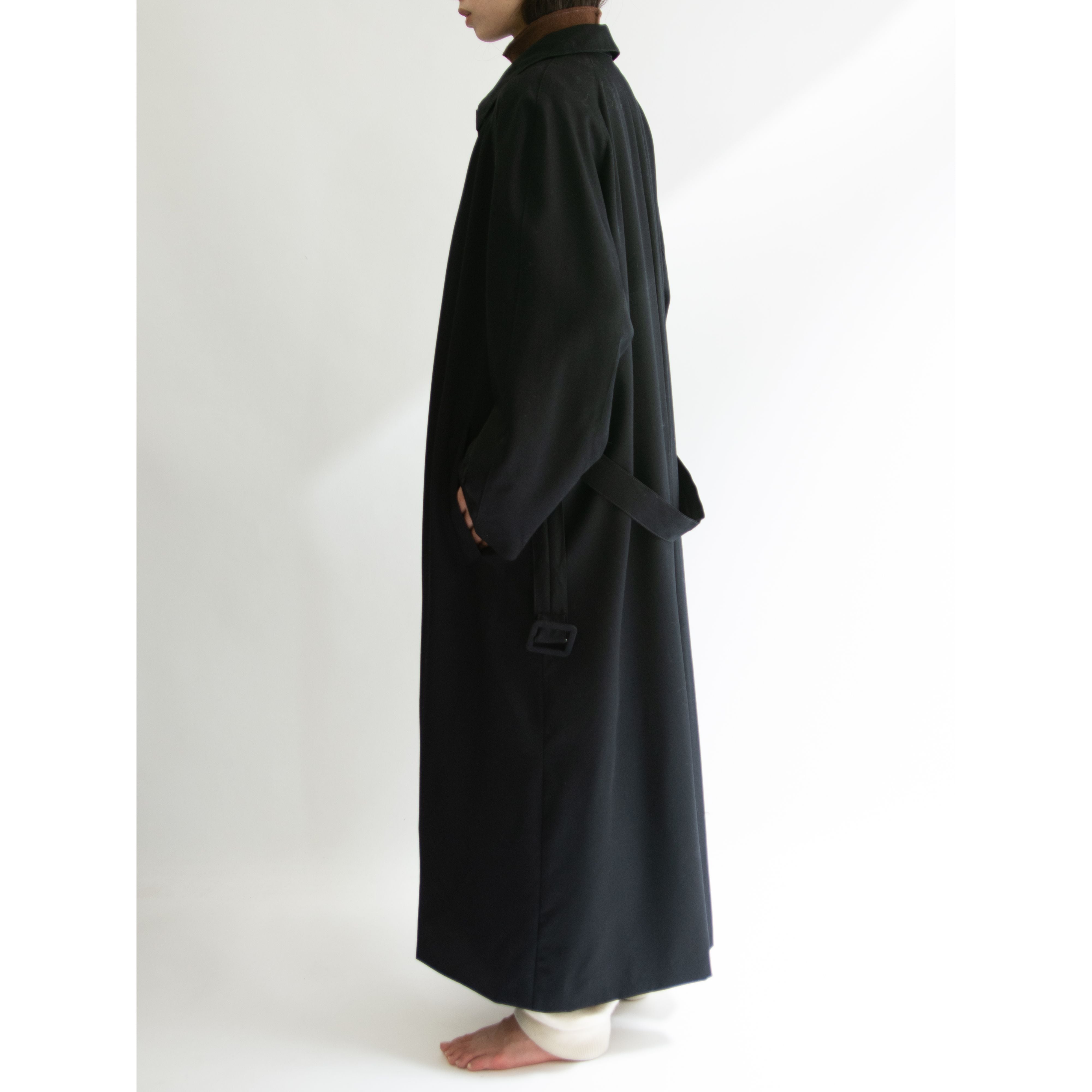 agnes b.】Made in France 70-80's 100% Wool Belted Long Coat