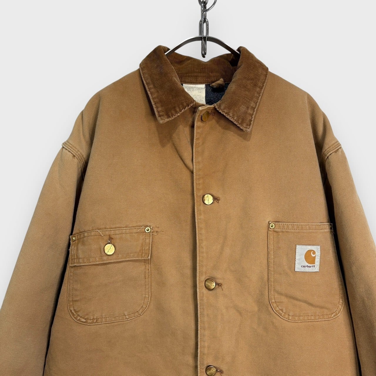 80s carhartt カーハート ミシガンチョアコート ベージュ 44 XL | 古着