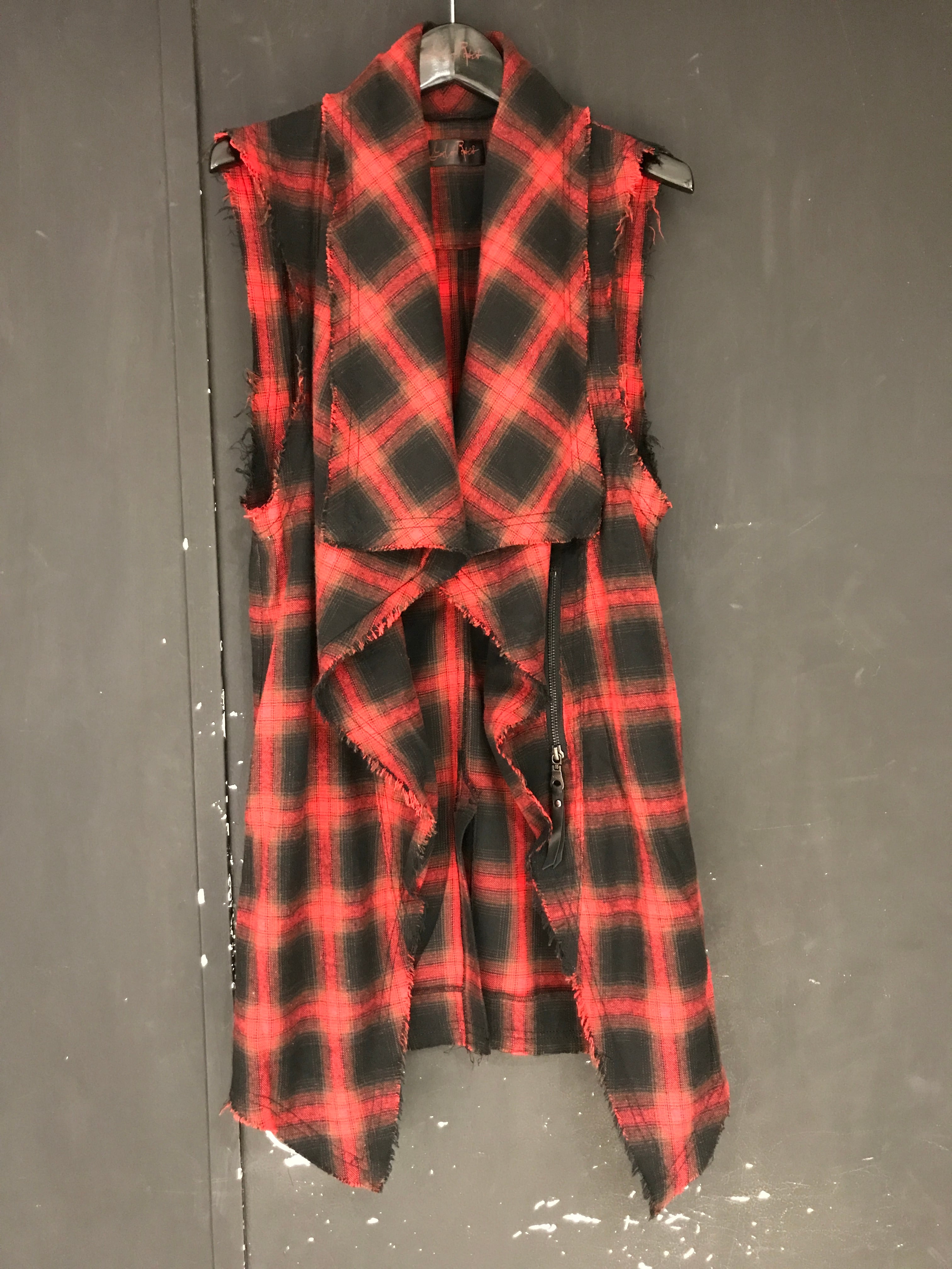 God of Roses BLACK OUT カウレザーロングベスト