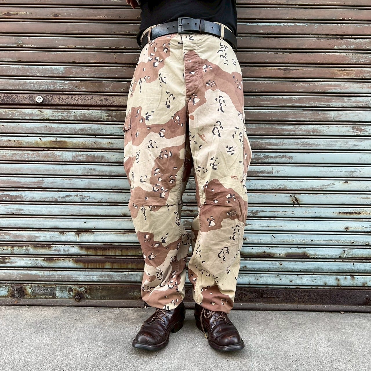 90s 米軍 実物 チョコチップカモ 迷彩 カーゴパンツ デザートカモ XL-S
